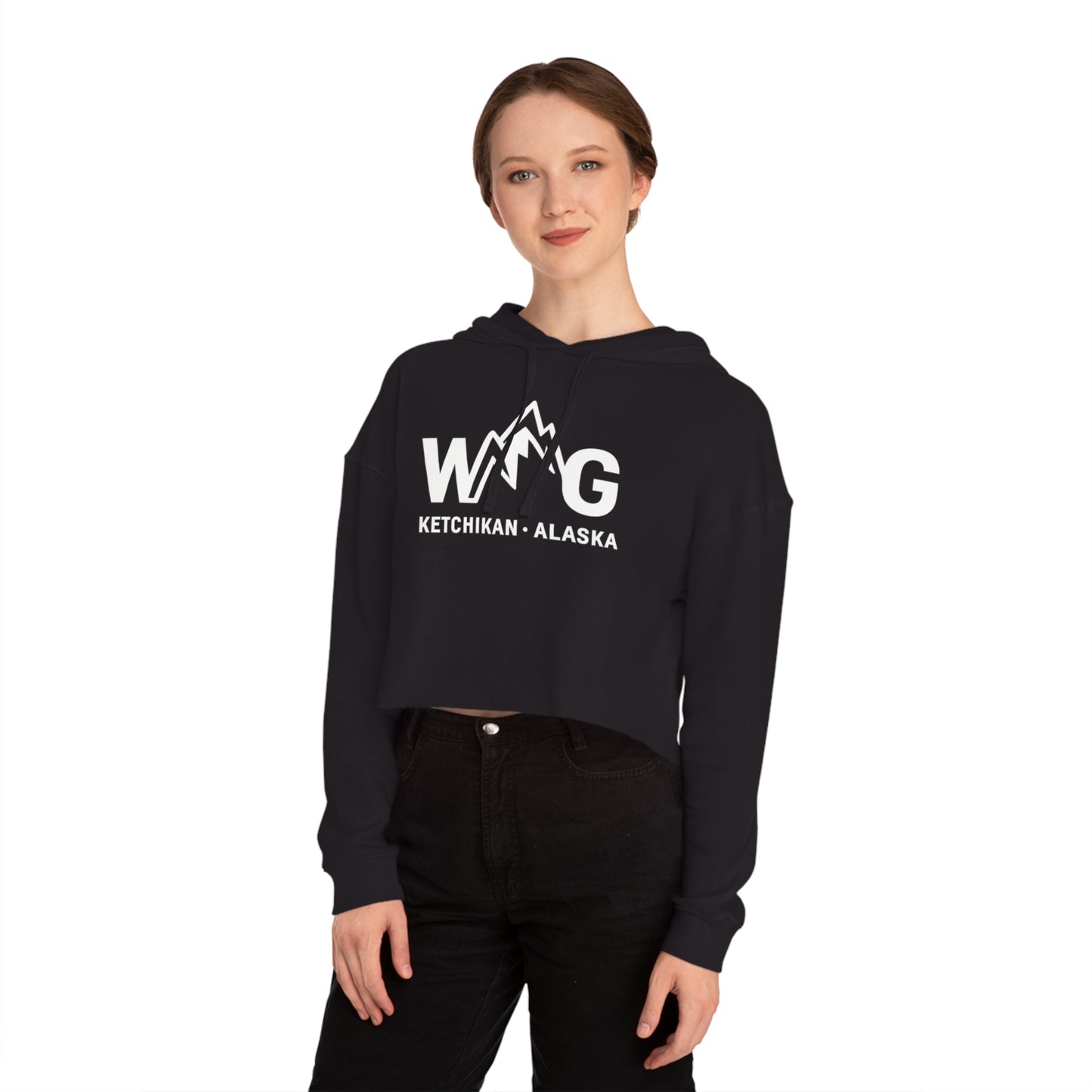 WAYG Collection- Ketchikan Alaska- Women’s Cropped Hooded Sweatshirt