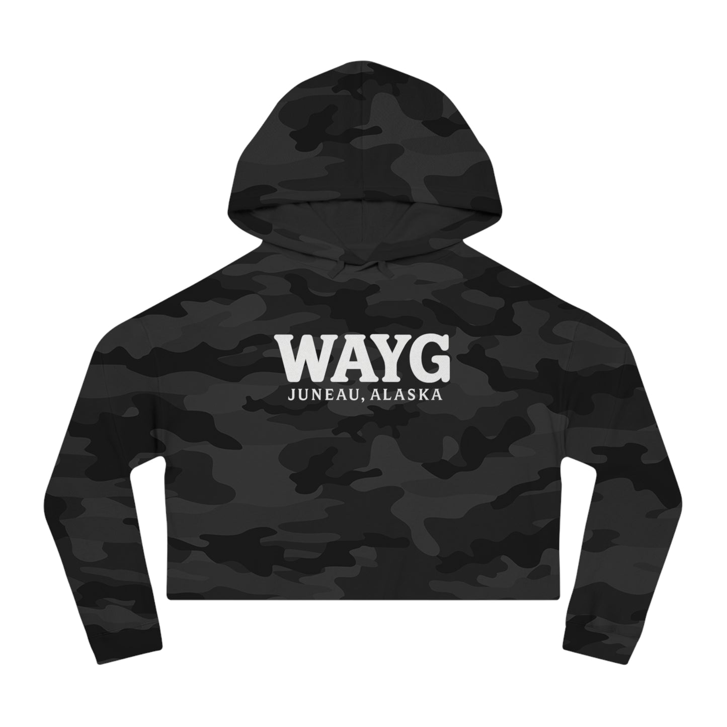 WAYG Collection- Juneau Alaska- Women’s Cropped Hooded Sweatshirt