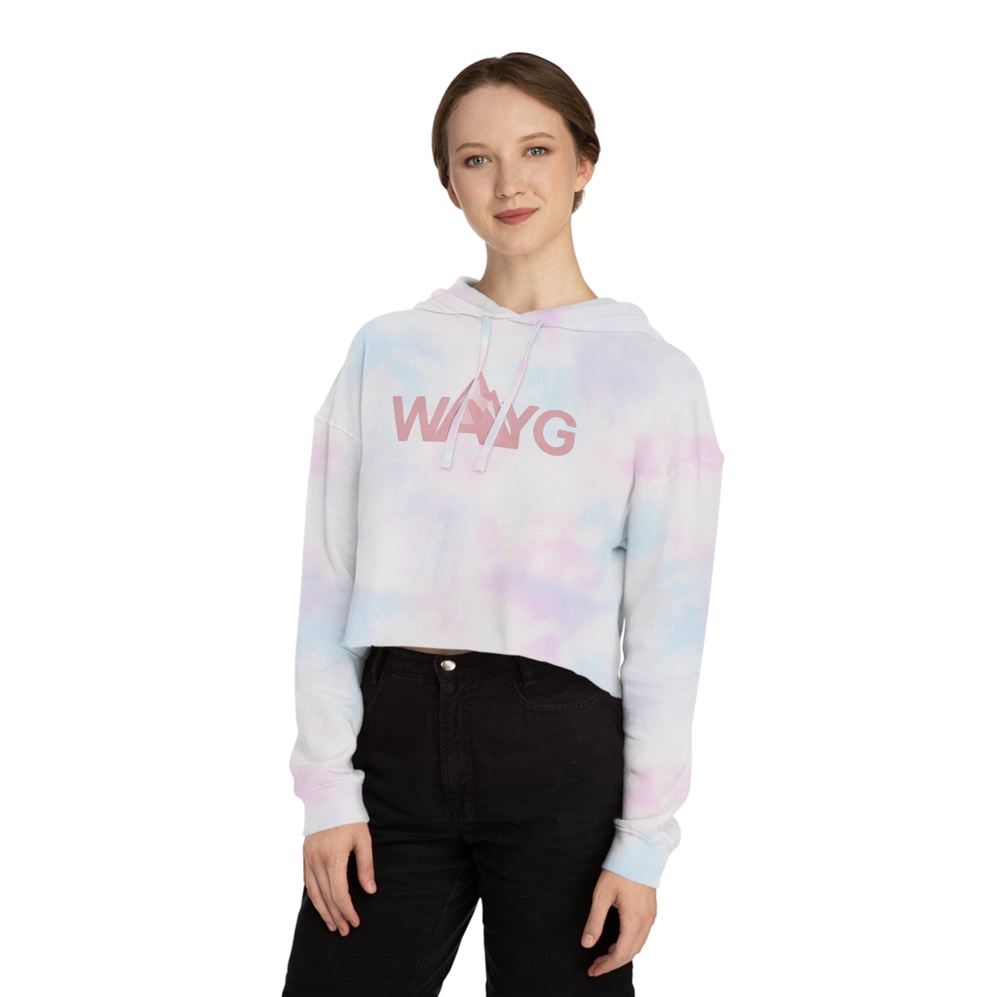 WAYG Collection- Tie-Die- Pastel- Women’s Cropped Hooded Sweatshirt