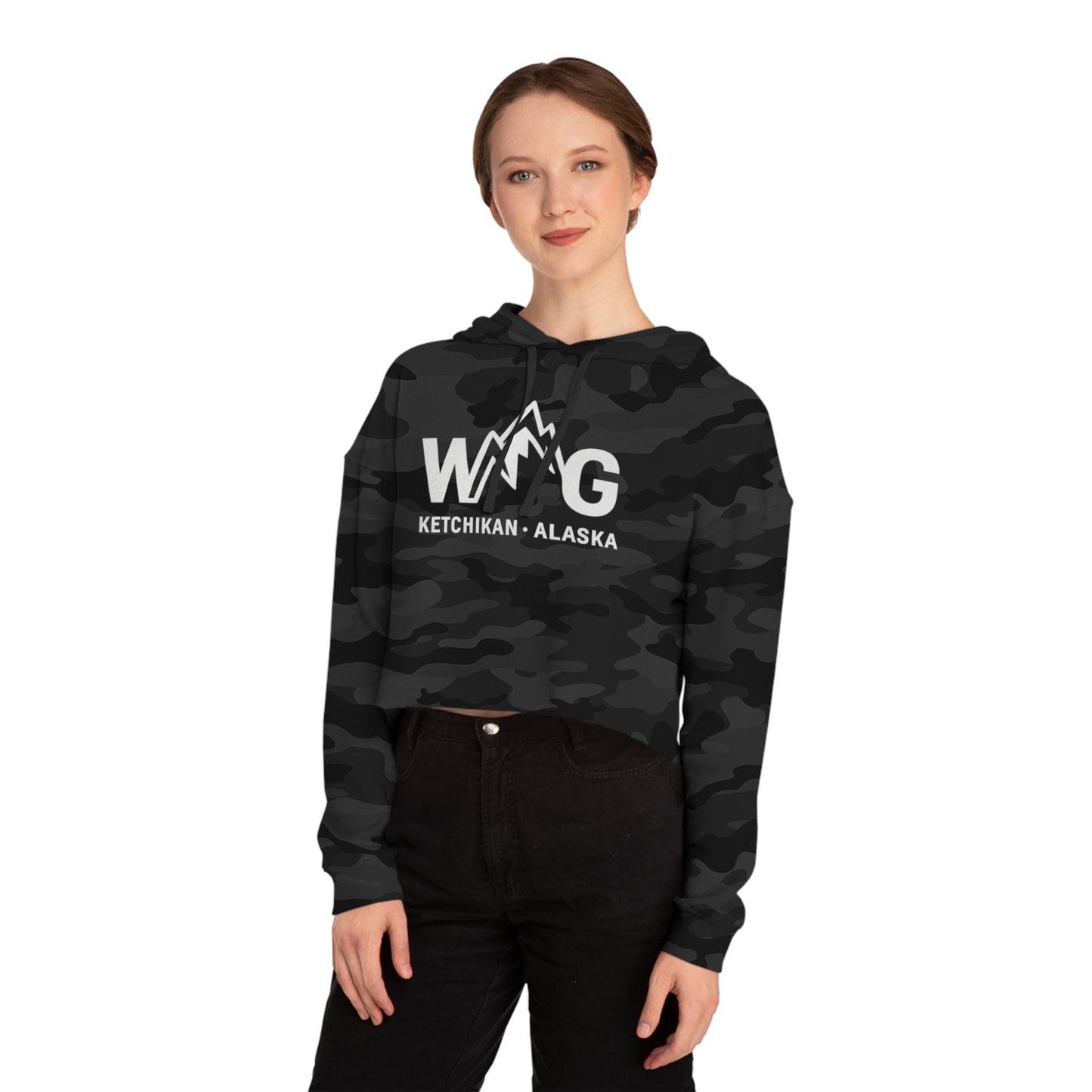 WAYG Collection- Ketchikan Alaska- Women’s Cropped Hooded Sweatshirt
