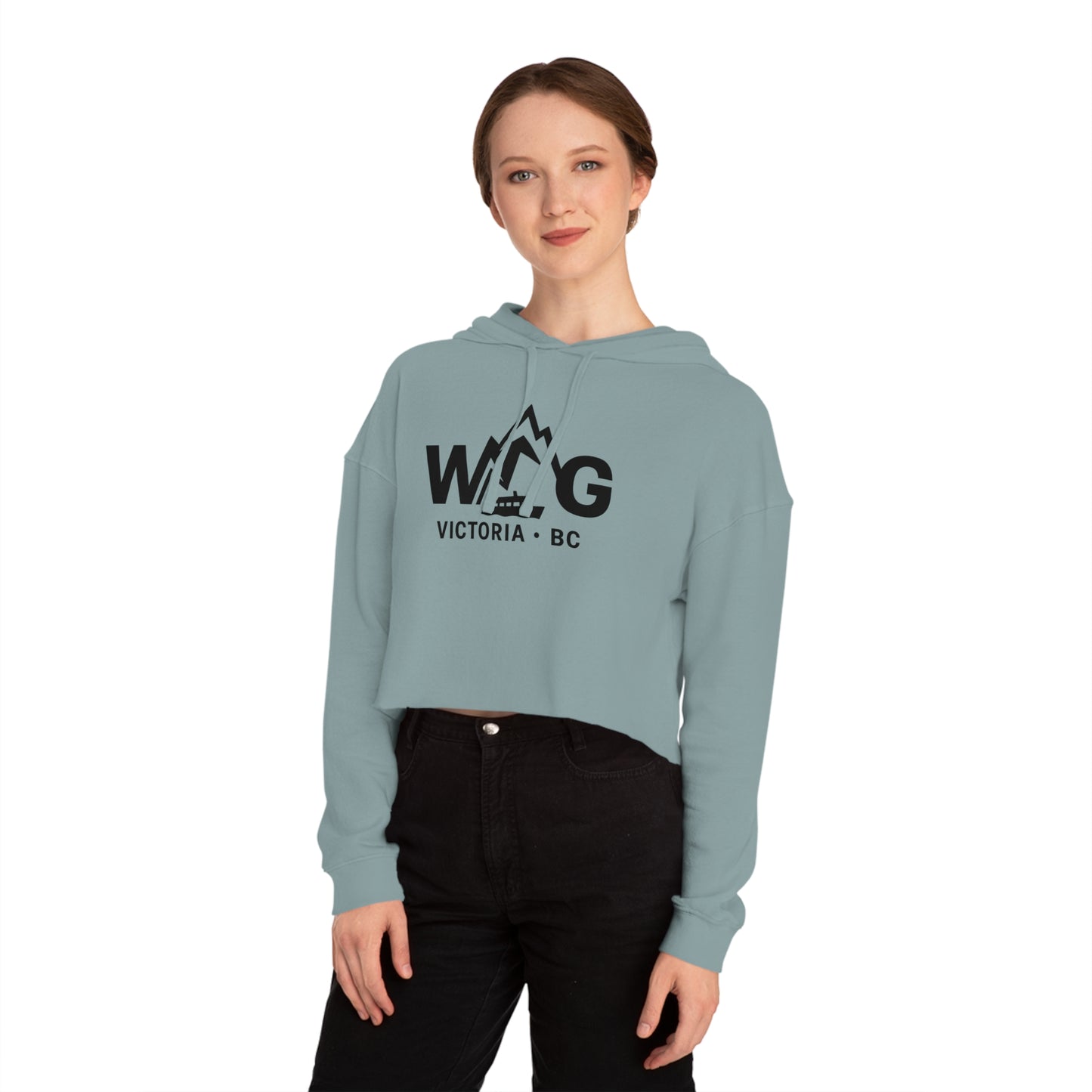 WAYG Collection- Victoria BC Canada- Women’s Cropped Hooded Sweatshirt
