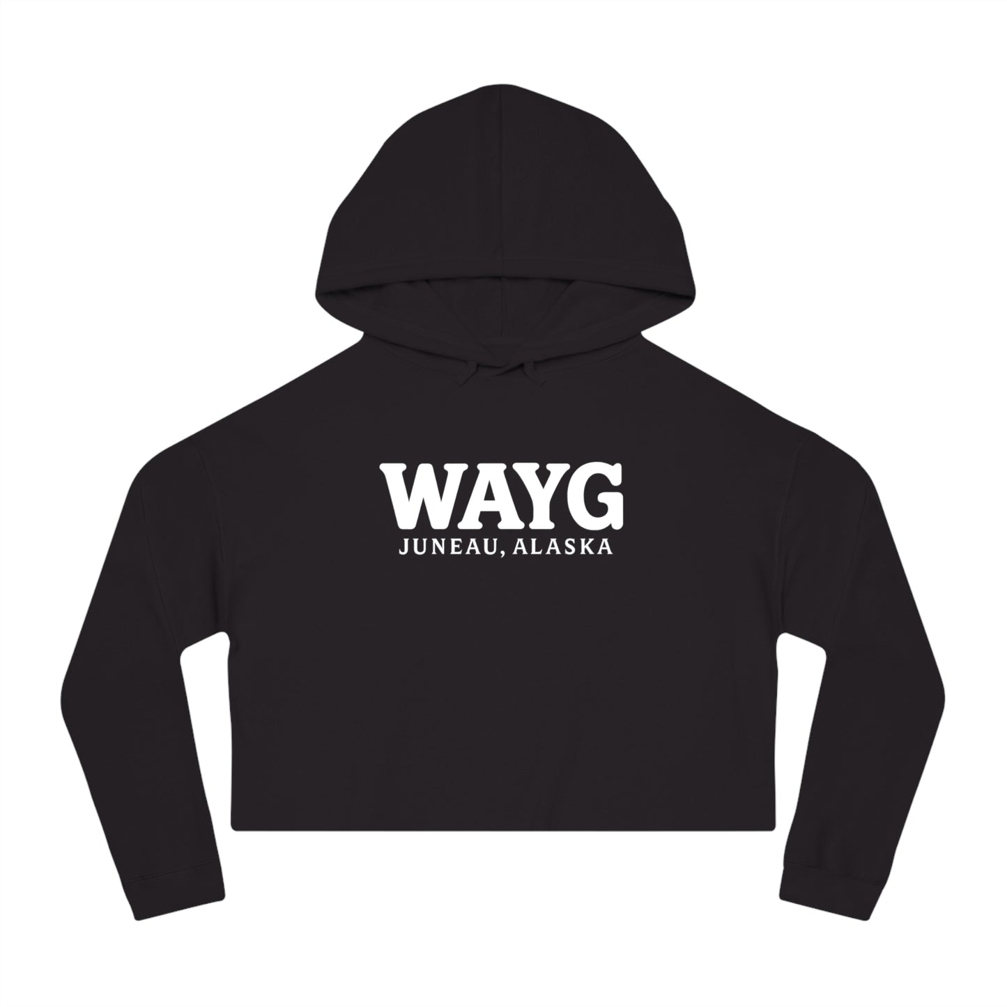 WAYG Collection- Juneau Alaska- Women’s Cropped Hooded Sweatshirt