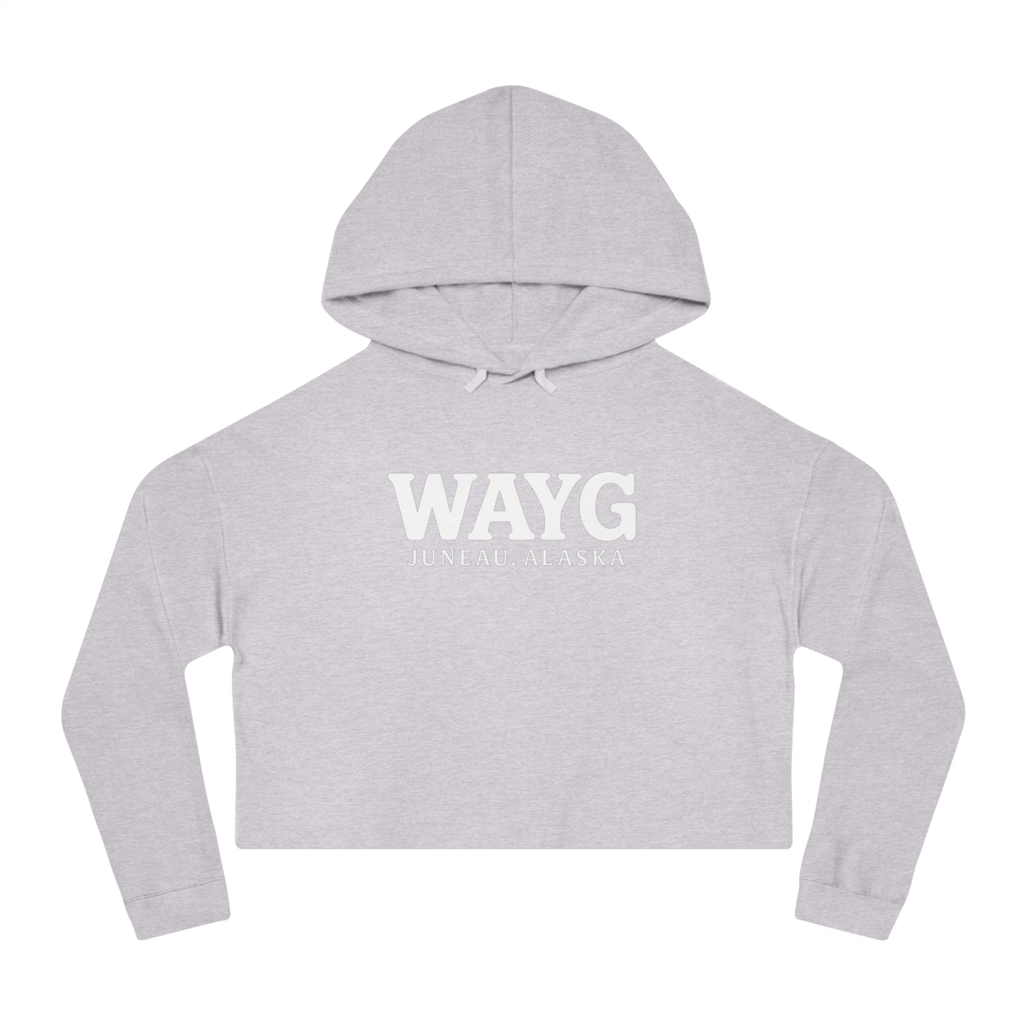 WAYG Collection- Juneau Alaska- Women’s Cropped Hooded Sweatshirt