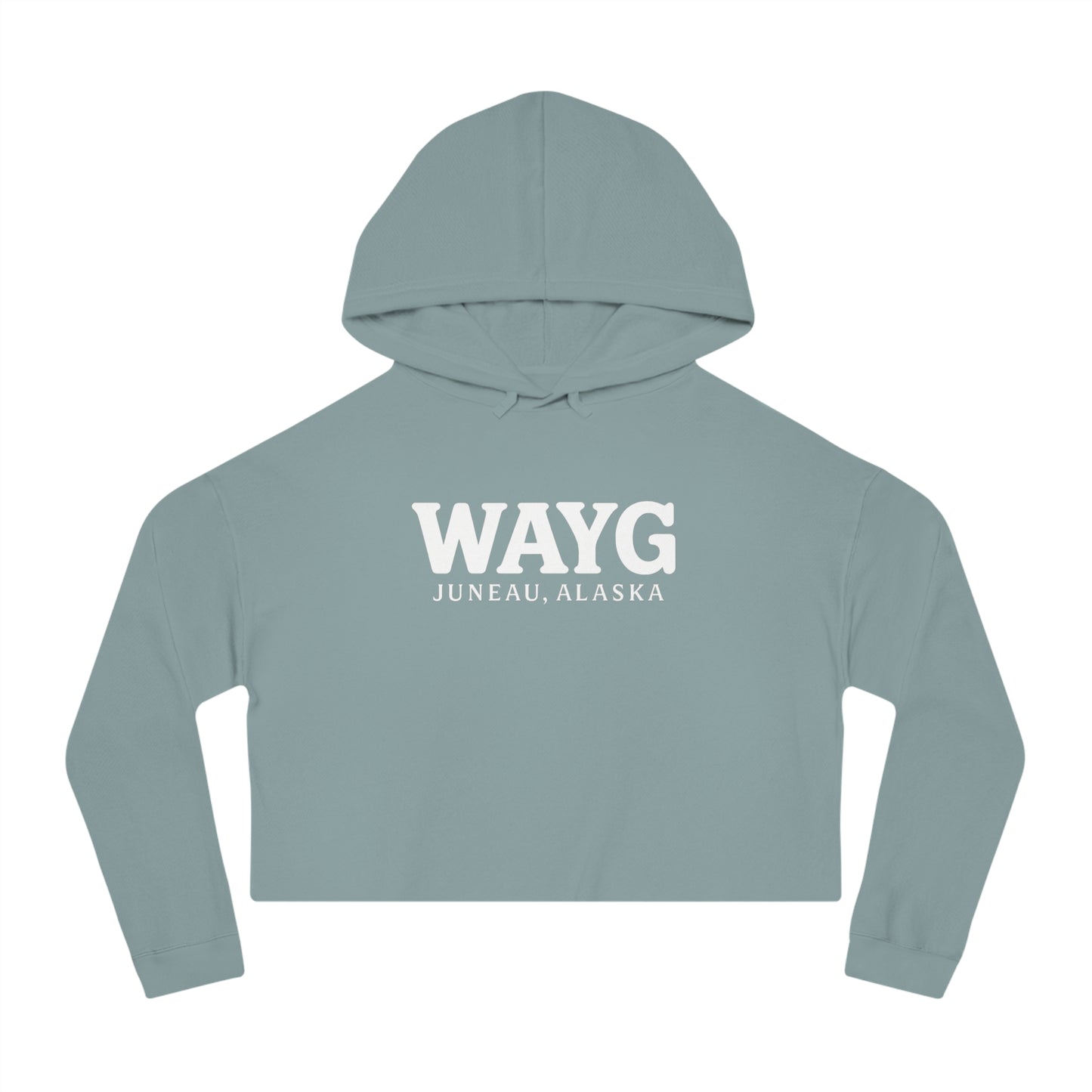 WAYG Collection- Juneau Alaska- Women’s Cropped Hooded Sweatshirt