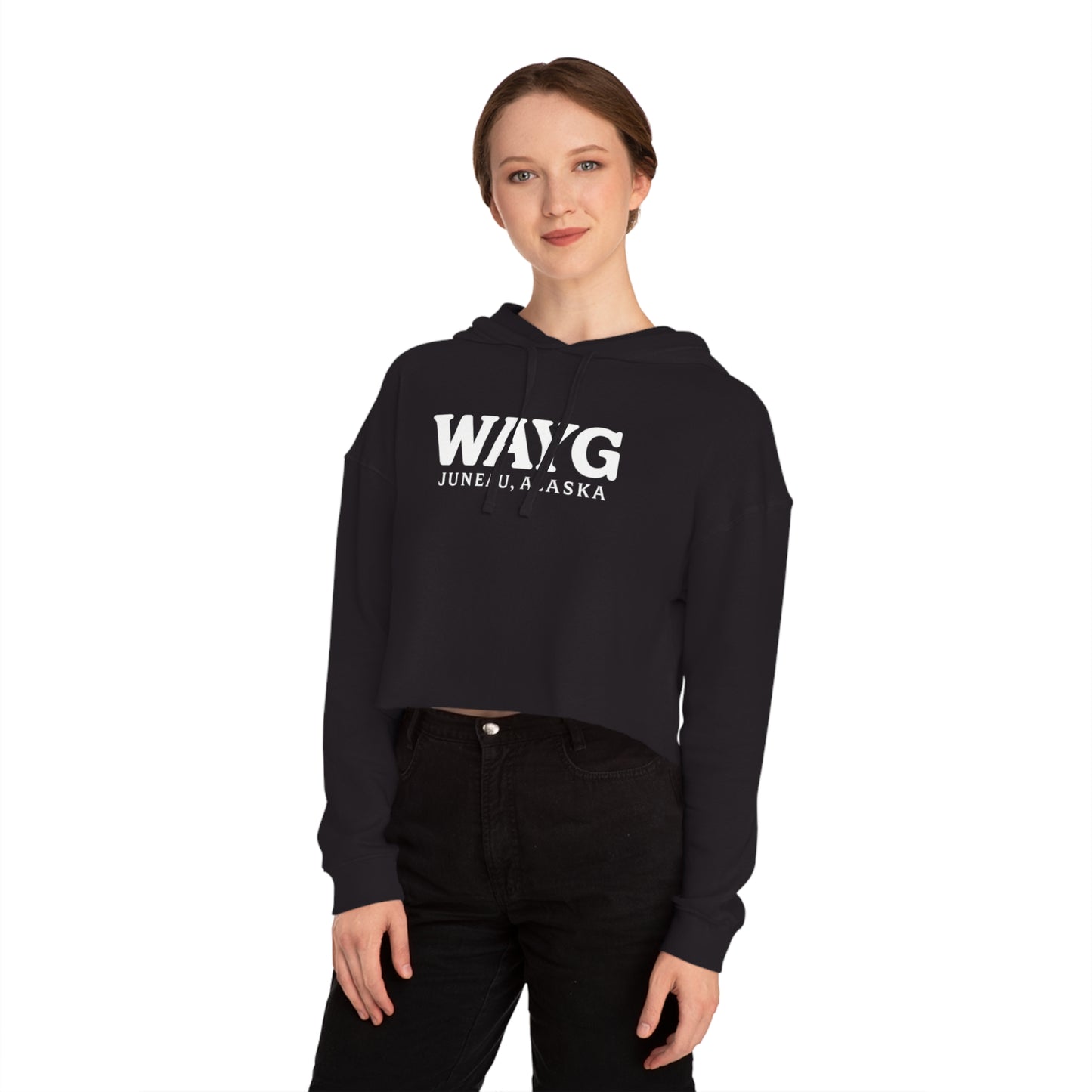 WAYG Collection- Juneau Alaska- Women’s Cropped Hooded Sweatshirt