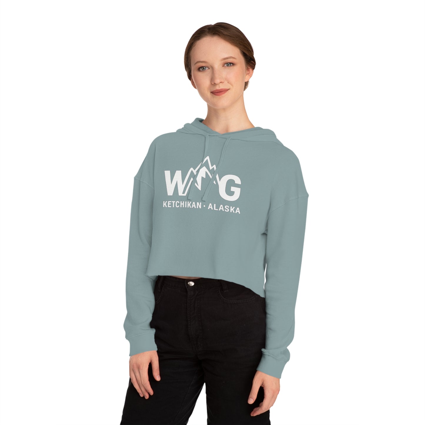 WAYG Collection- Ketchikan Alaska- Women’s Cropped Hooded Sweatshirt