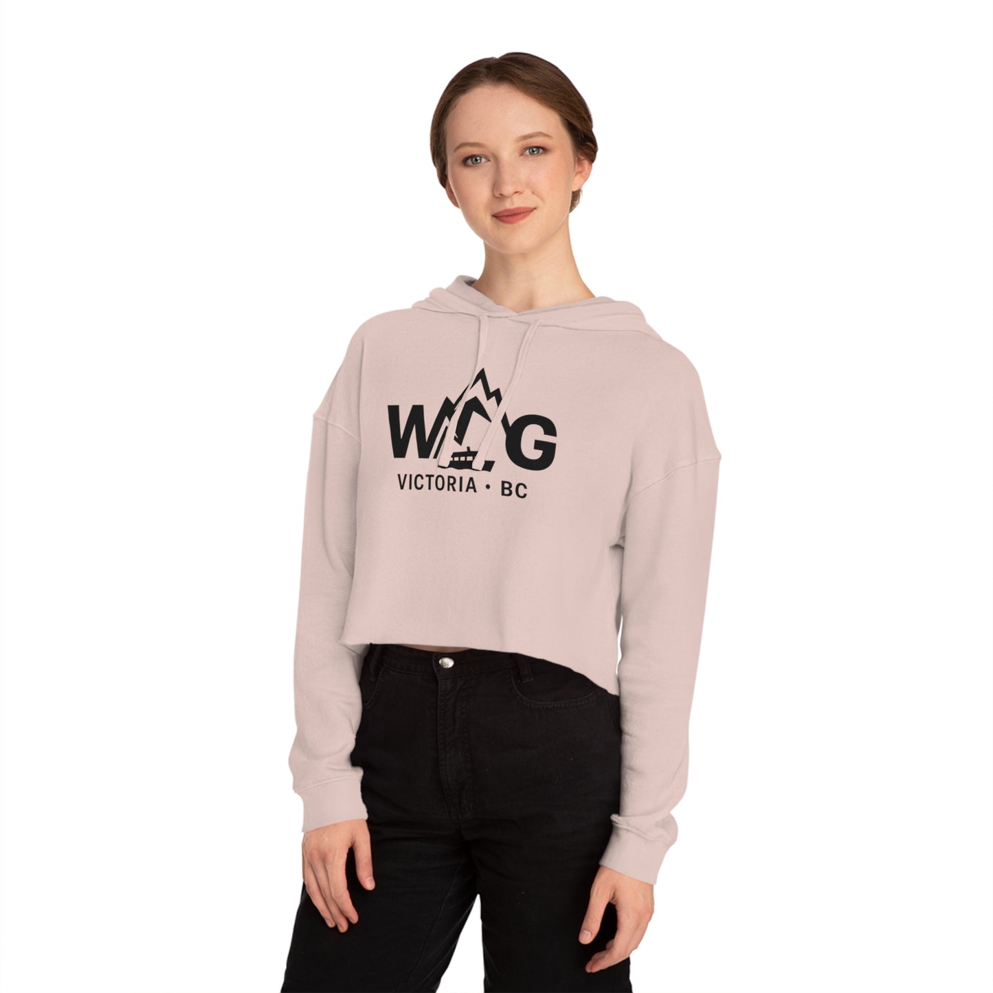 WAYG Collection- Victoria BC Canada- Women’s Cropped Hooded Sweatshirt