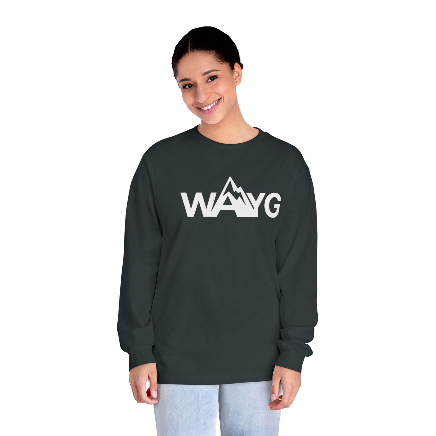 Adventure Awaits Long Sleeve T-Shirt | Unisex Mountain Tee, Gifts for Outdoor Lovers, Hiking Apparel, Casual Wear, Adventure Gear