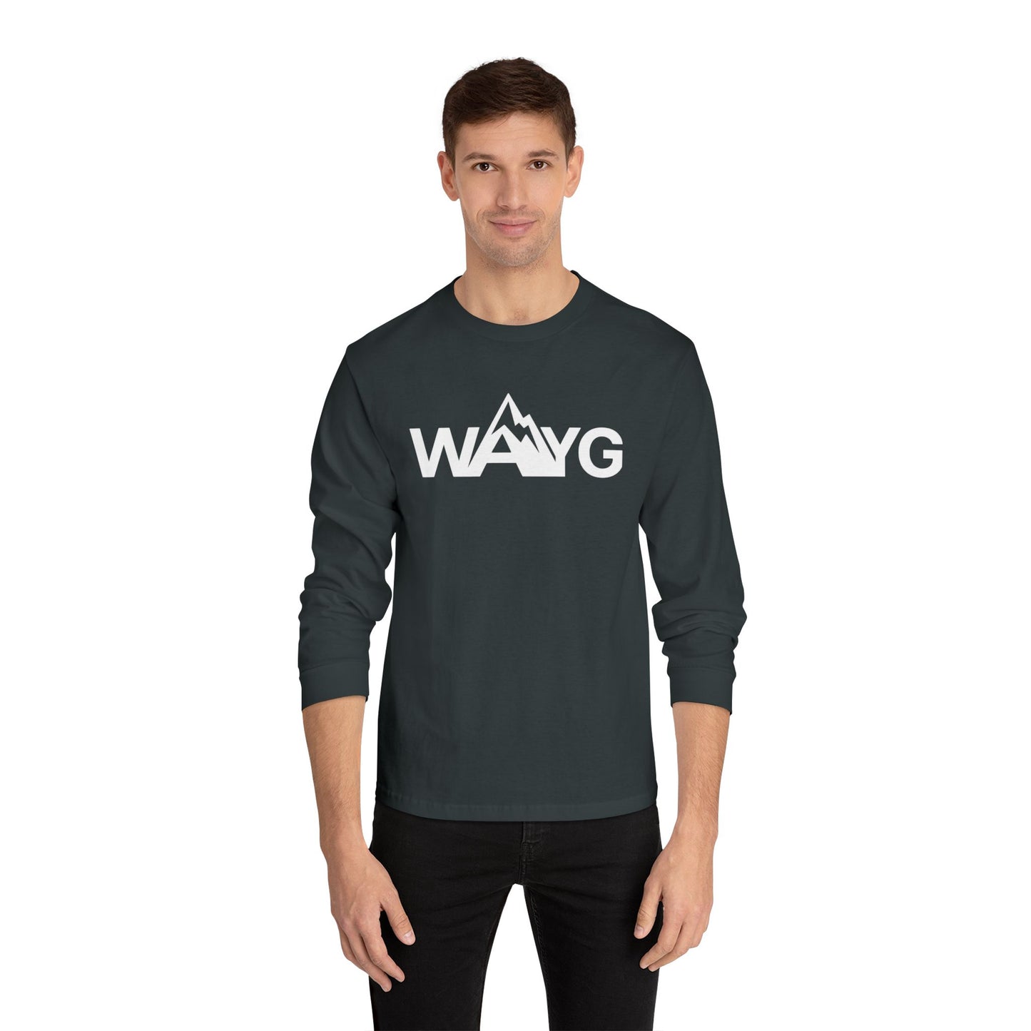 Adventure Awaits Long Sleeve T-Shirt | Unisex Mountain Tee, Gifts for Outdoor Lovers, Hiking Apparel, Casual Wear, Adventure Gear