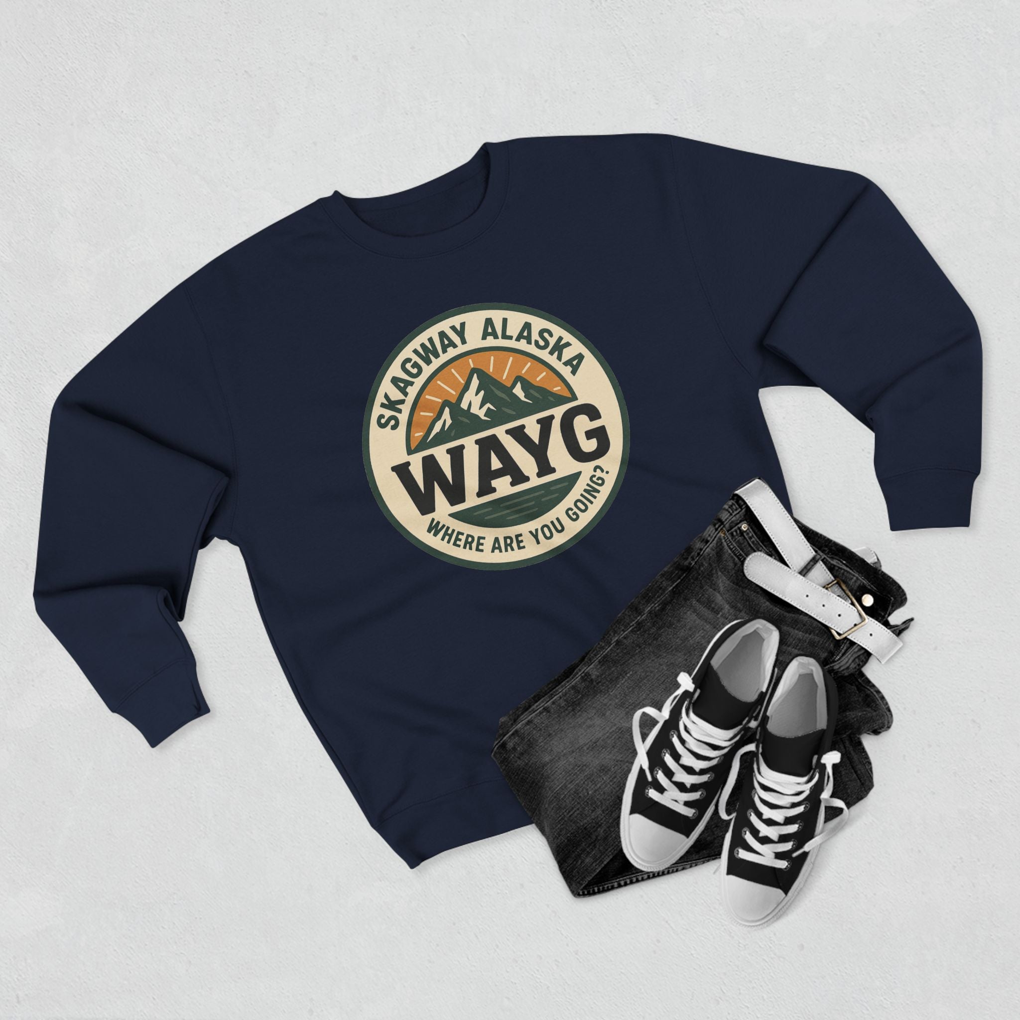 WAYG- Collection- Skagway Alaska-Unisex Crewneck Sweatshirt-