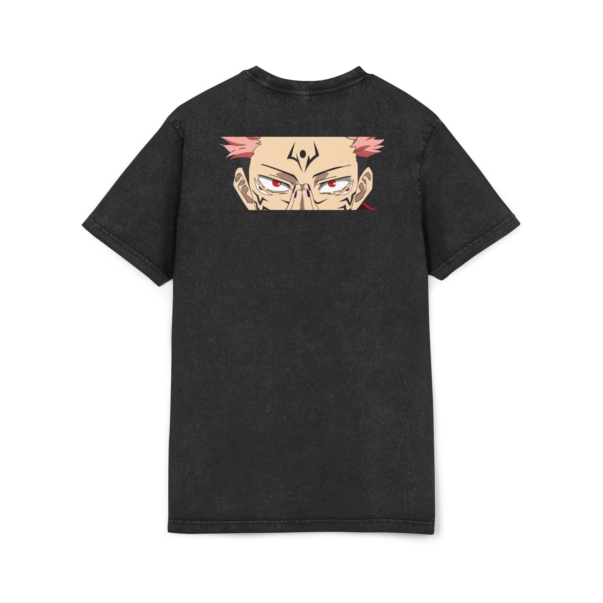 Anime Acid Wash Graphic Tee, Vintage Style Round Neck T-Shirt, Anime Inspired, Casual Wear for Home, Gifts for Her or Him, Streetwear