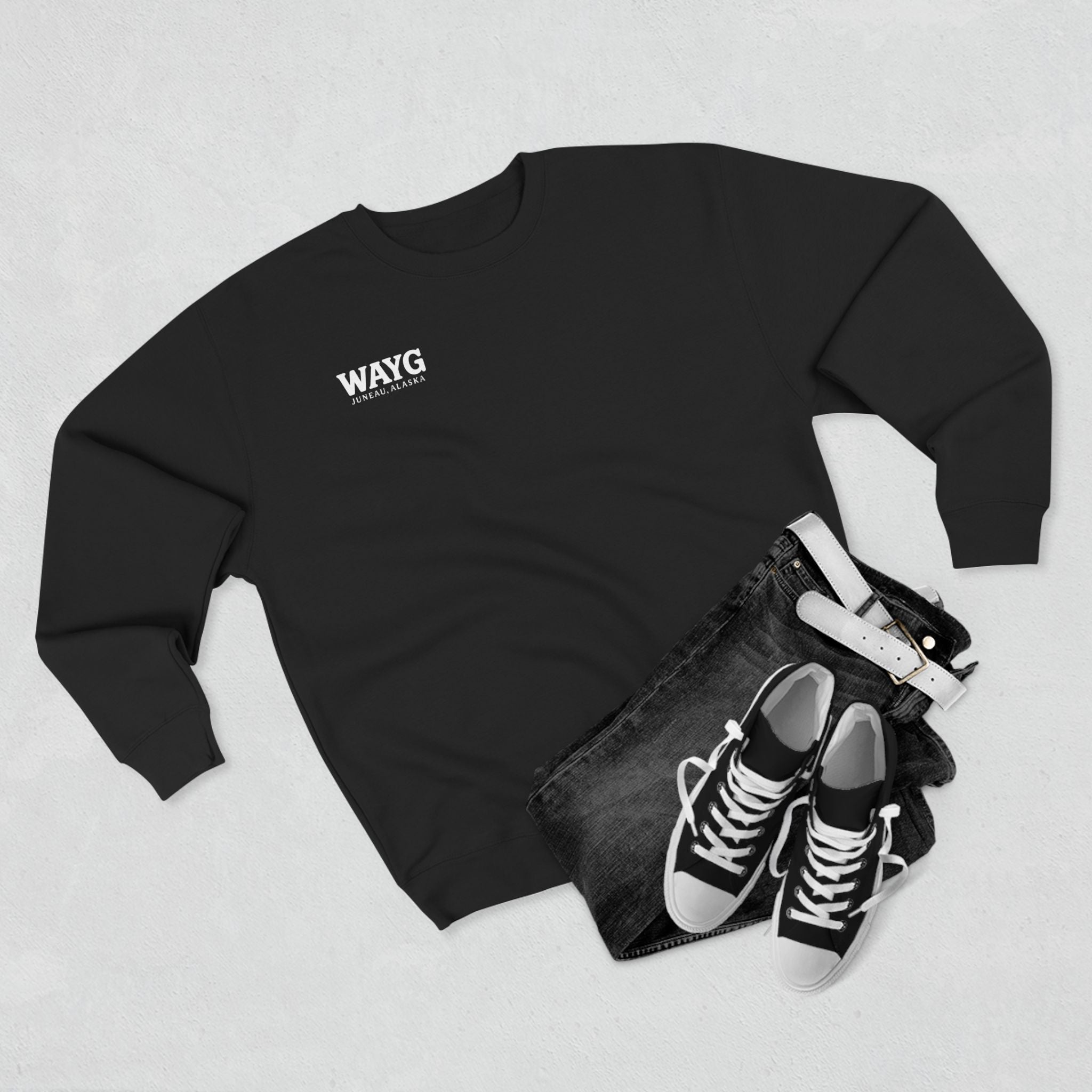 WAYG- Collection- Juneau Alaska-Unisex Crewneck Sweatshirt- Whale Watching