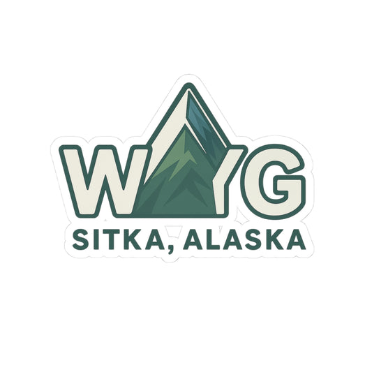 Alaska Mountain Adventure Kiss-Cut Stickers, Outdoor Decor, Laptop Stickers, Travel Gifts, Nature Lover Accessories