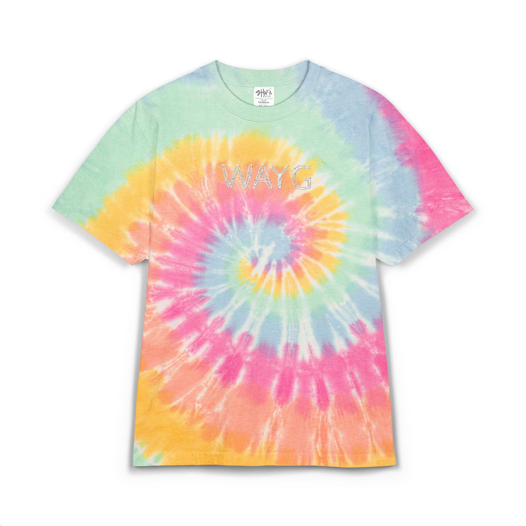 Vibrant Oversized Tie-Dye T-Shirt with Embroidered Design, Trendy Summer Fashion, Perfect for Festivals, Casual Outfits, Gift for Friends