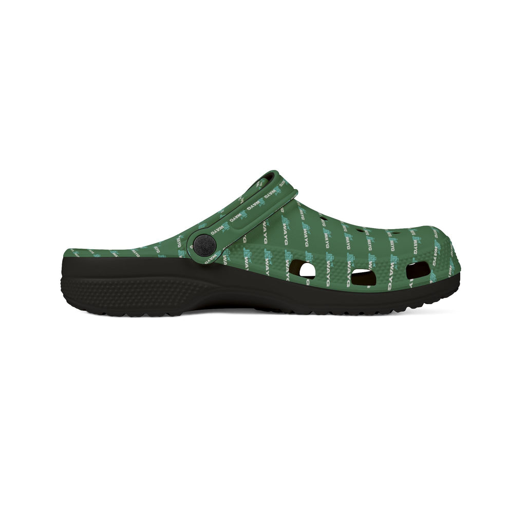 WAYG GREEN Foam Lightweight Slip-On Garden Shoes