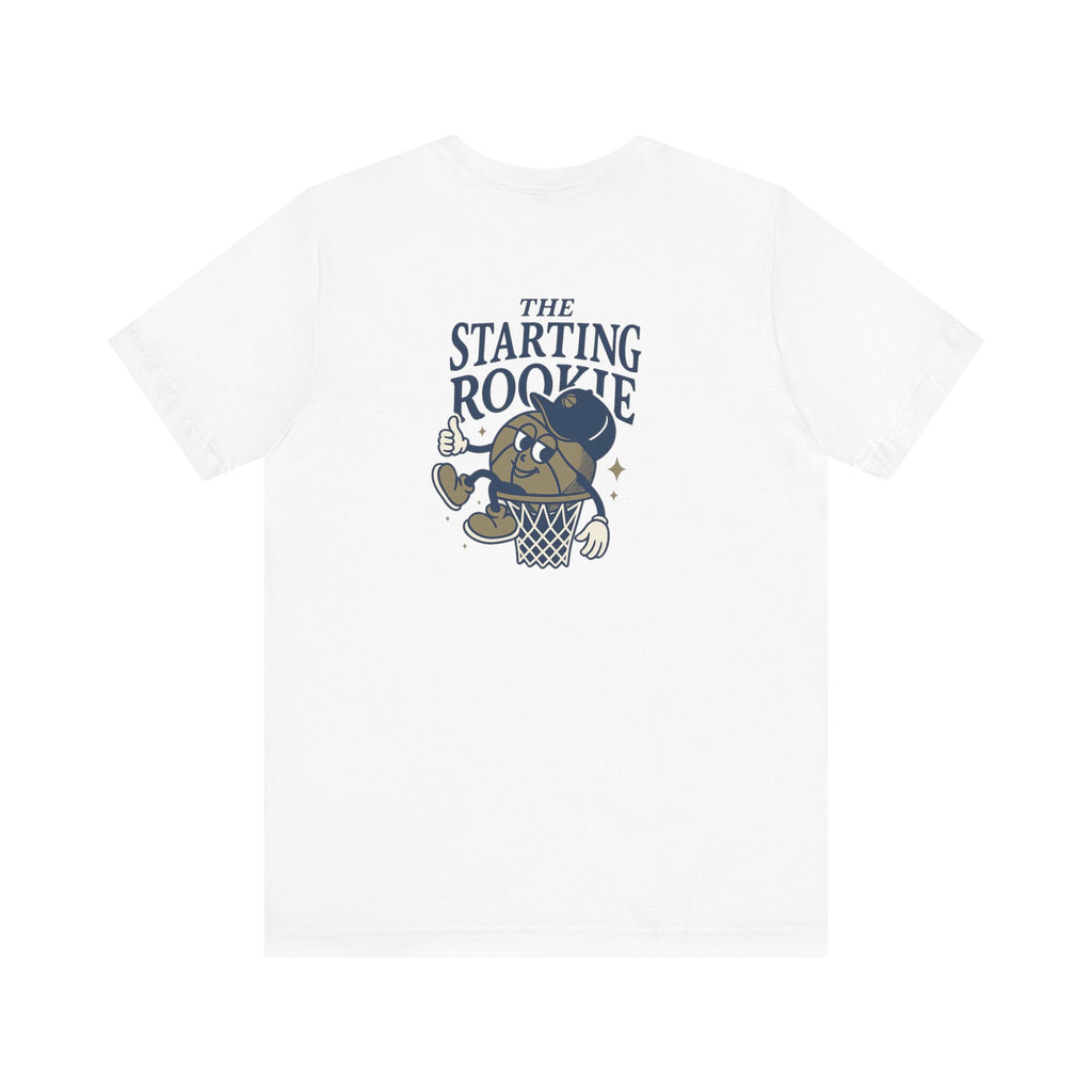The Starting Rookie Unisex Tee | Cute Basketball Shirt, Sports Fan Apparel, Gift for Athletes, Casual Wear, Back-to-School Tee