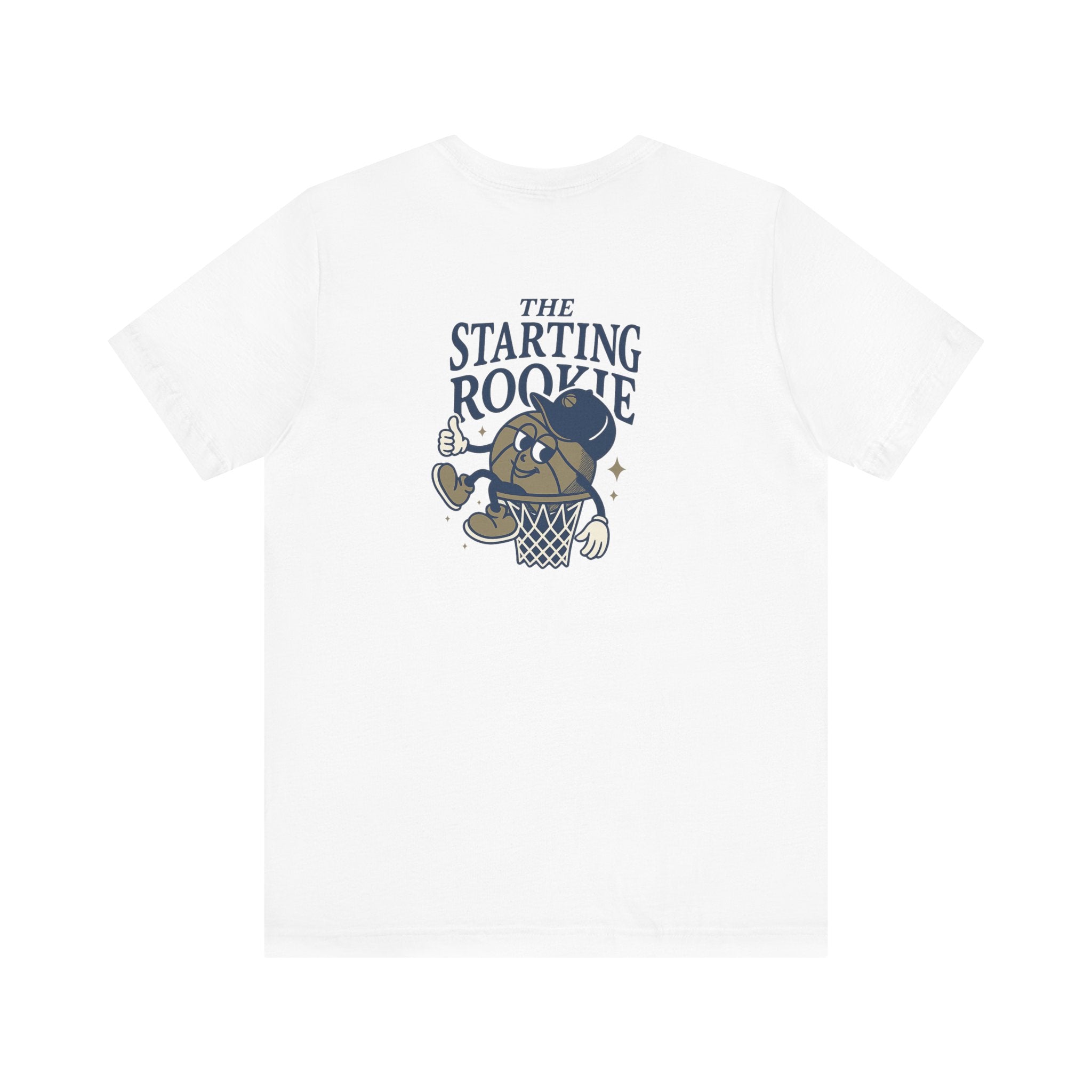 The Starting Rookie Unisex Tee | Cute Basketball Shirt, Sports Fan Apparel, Gift for Athletes, Casual Wear, Back-to-School Tee