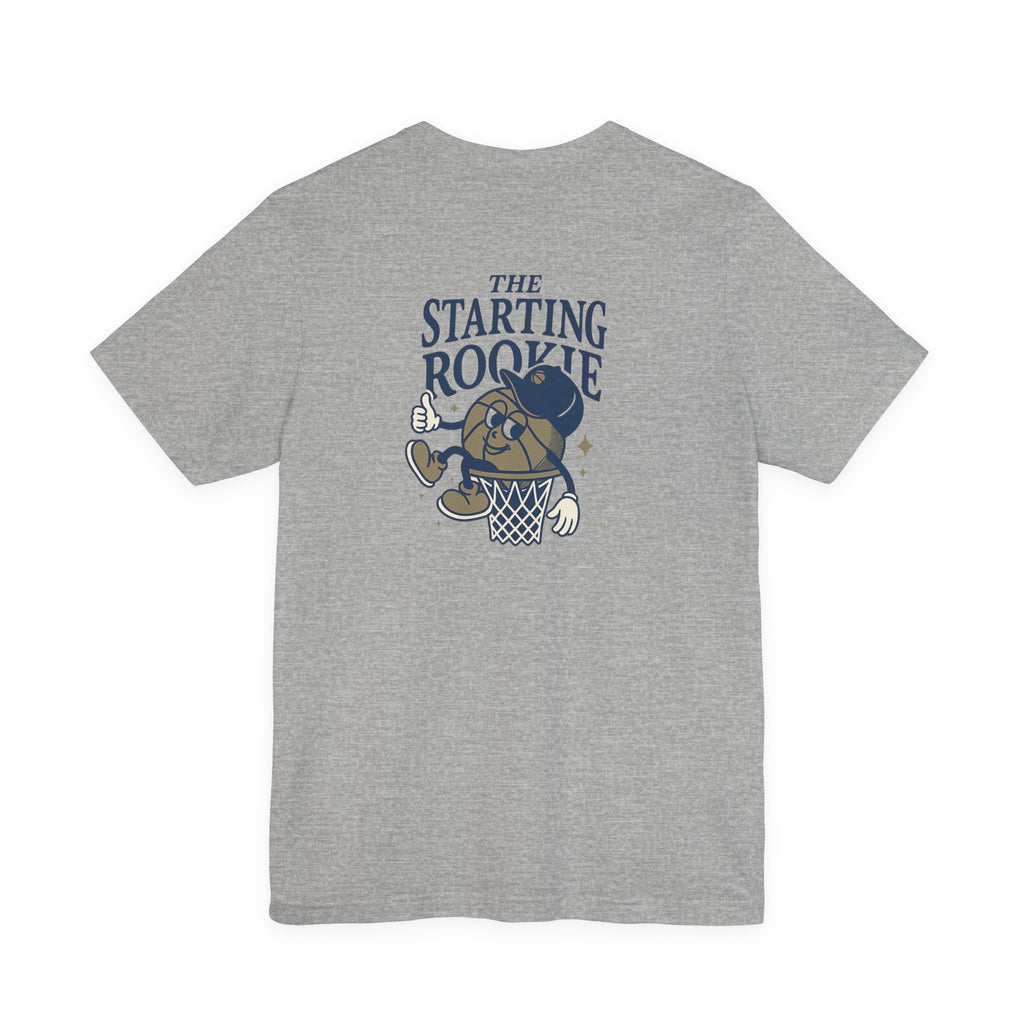 The Starting Rookie Unisex Tee | Cute Basketball Shirt, Sports Fan Apparel, Gift for Athletes, Casual Wear, Back-to-School Tee