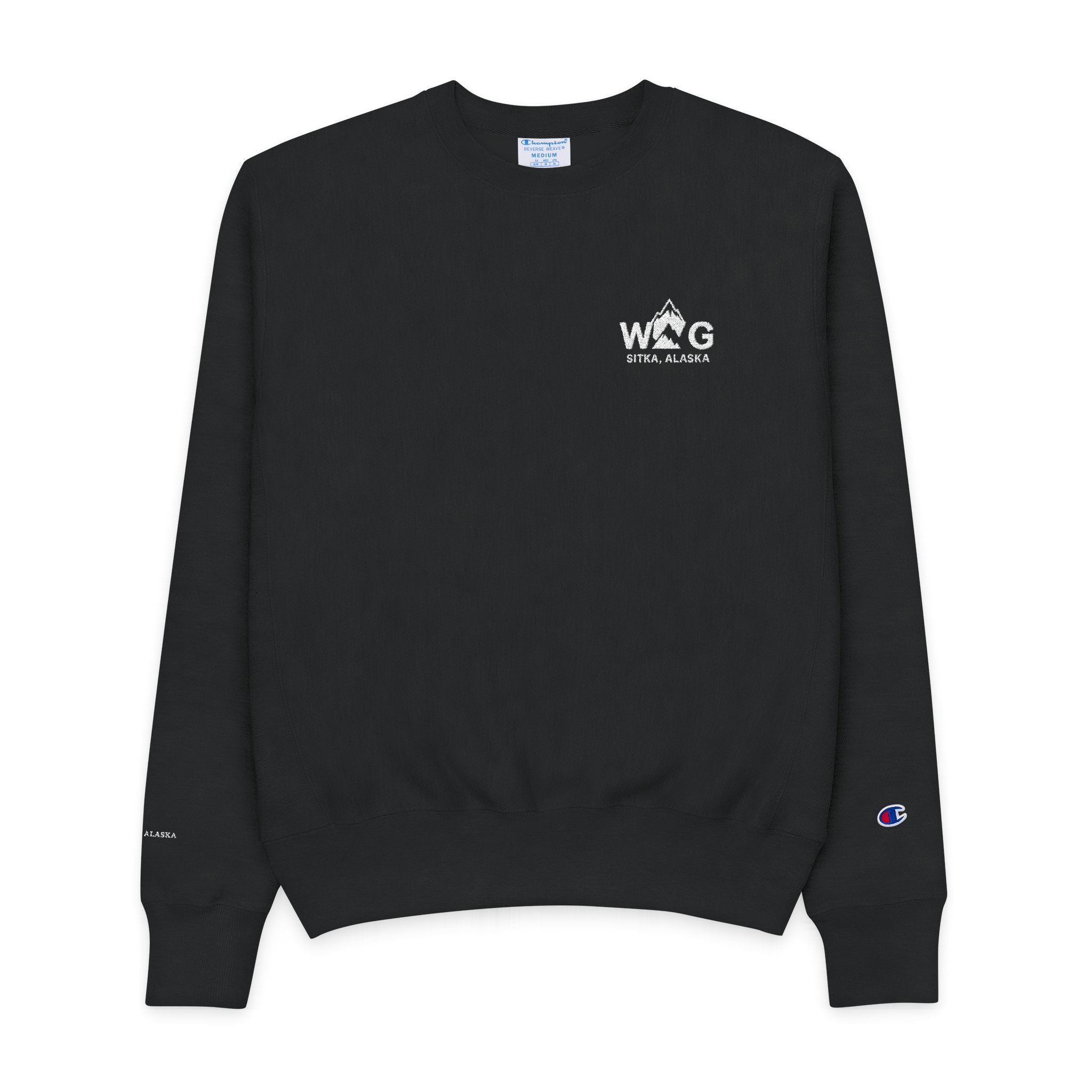WAYG Collection- Sitka Alaska- Champion Crewneck Sweatshirt