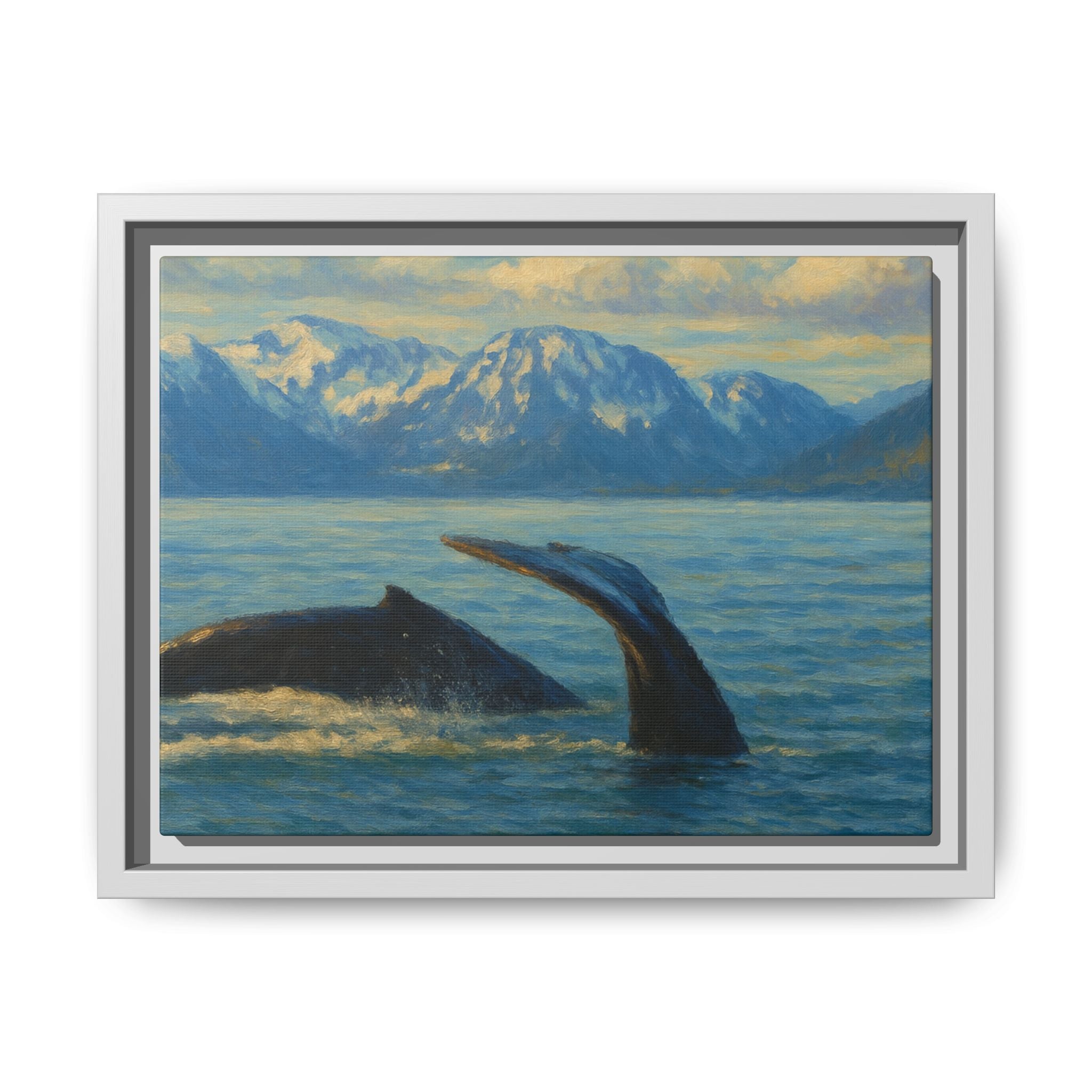 WAYG Collection- Sitka Alaska- Whale Artwork Framed Canvas