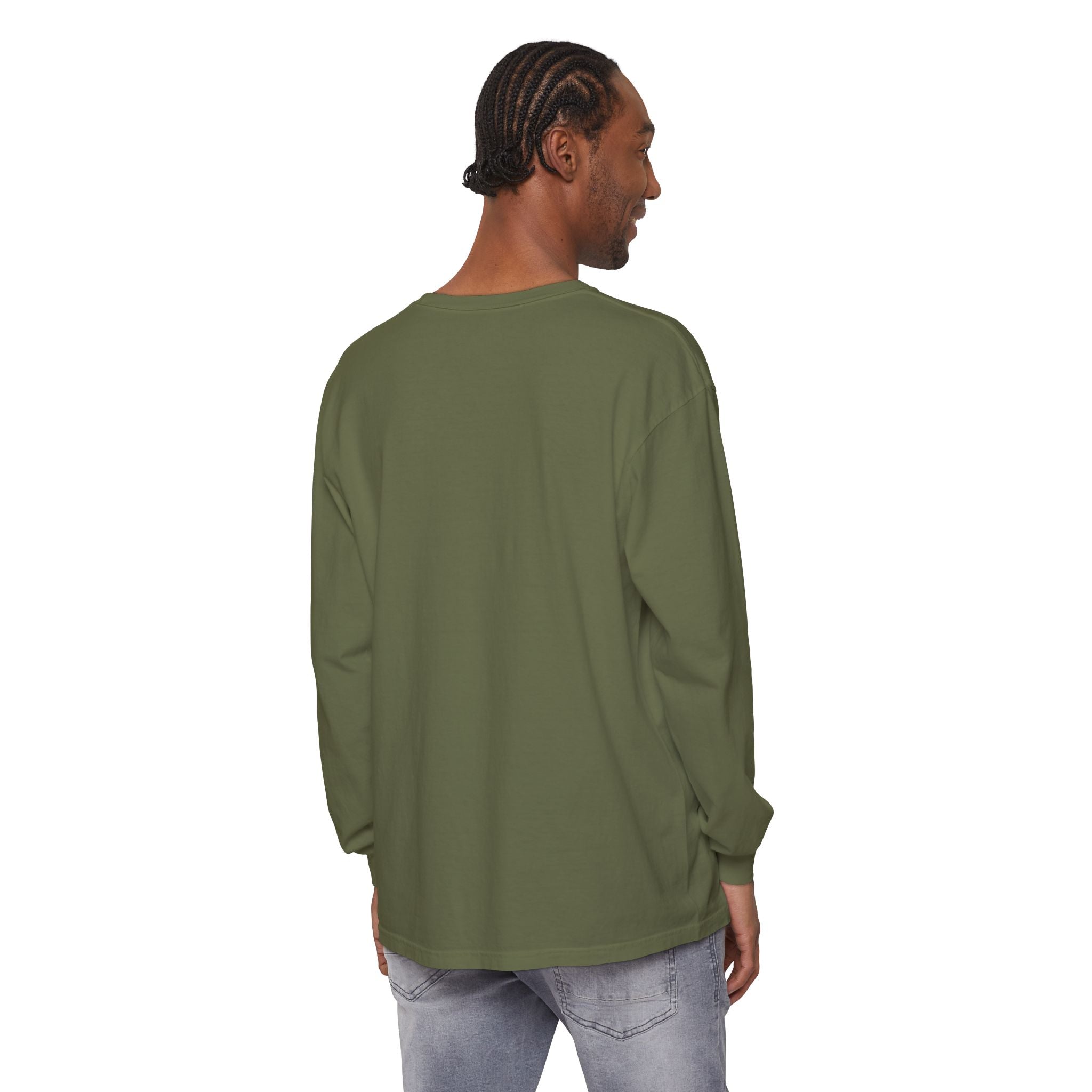 Garment-dyed Long Sleeve Tee - Casual Comfort, Unisex Style, Perfect Gift for Friends or Family, Layering Essential, Eco-friendly Tee