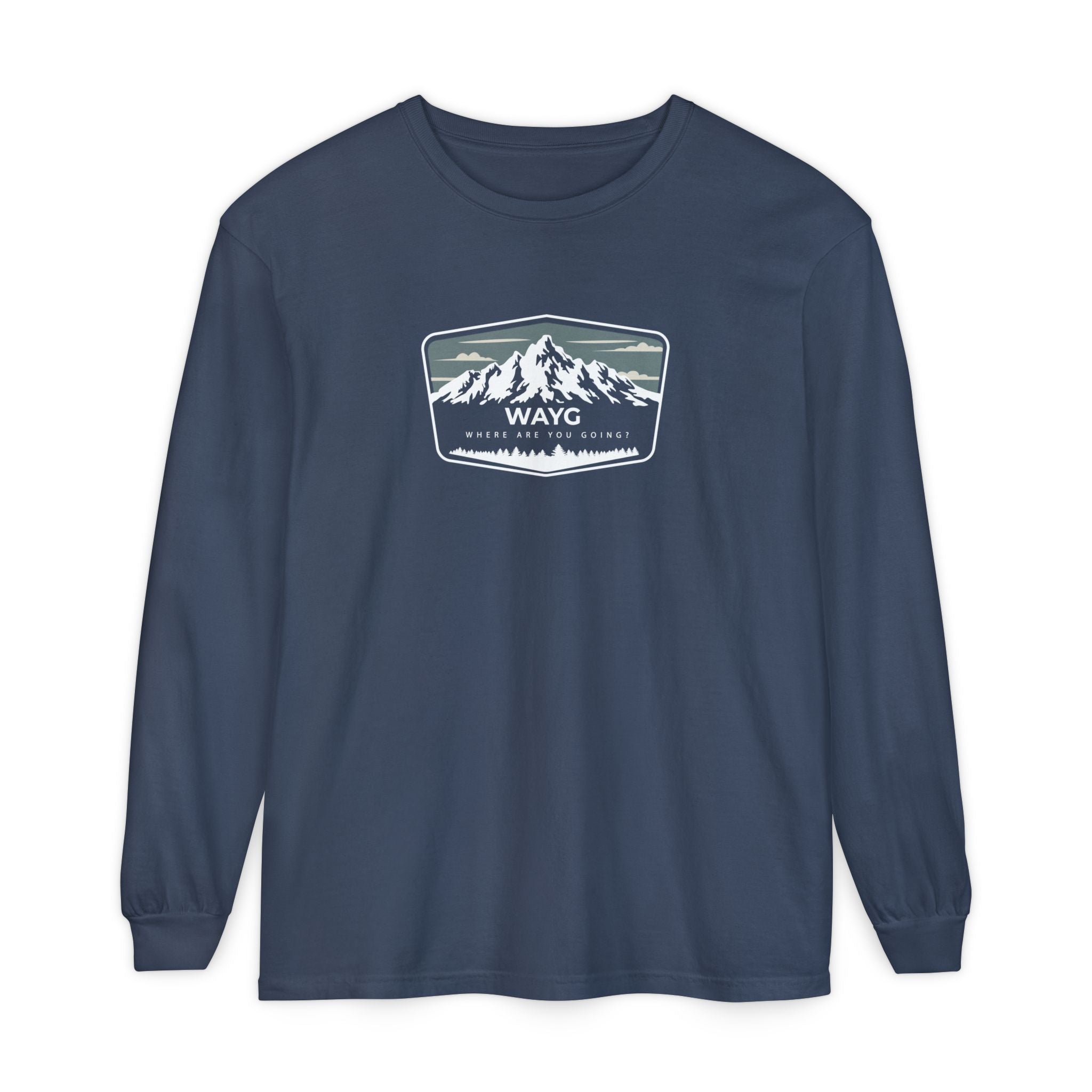 Mountain Adventure Long Sleeve T-Shirt - Cozy Outdoor Tee for Hiking, Camping, Travel, Gift for Outdoorsy Friends, Unisex Casual Wear