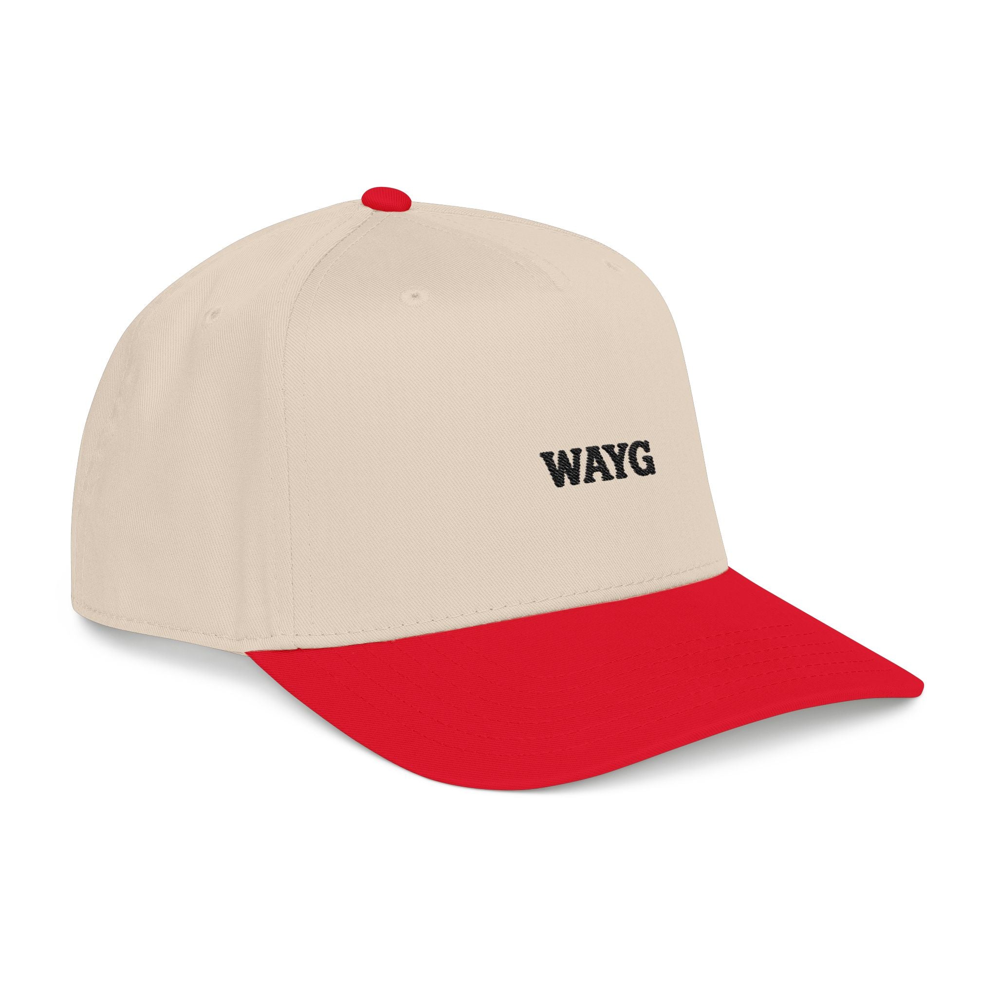 WAYG Embroidered Baseball Cap — Mid Profile Two-Tone Dad Hat