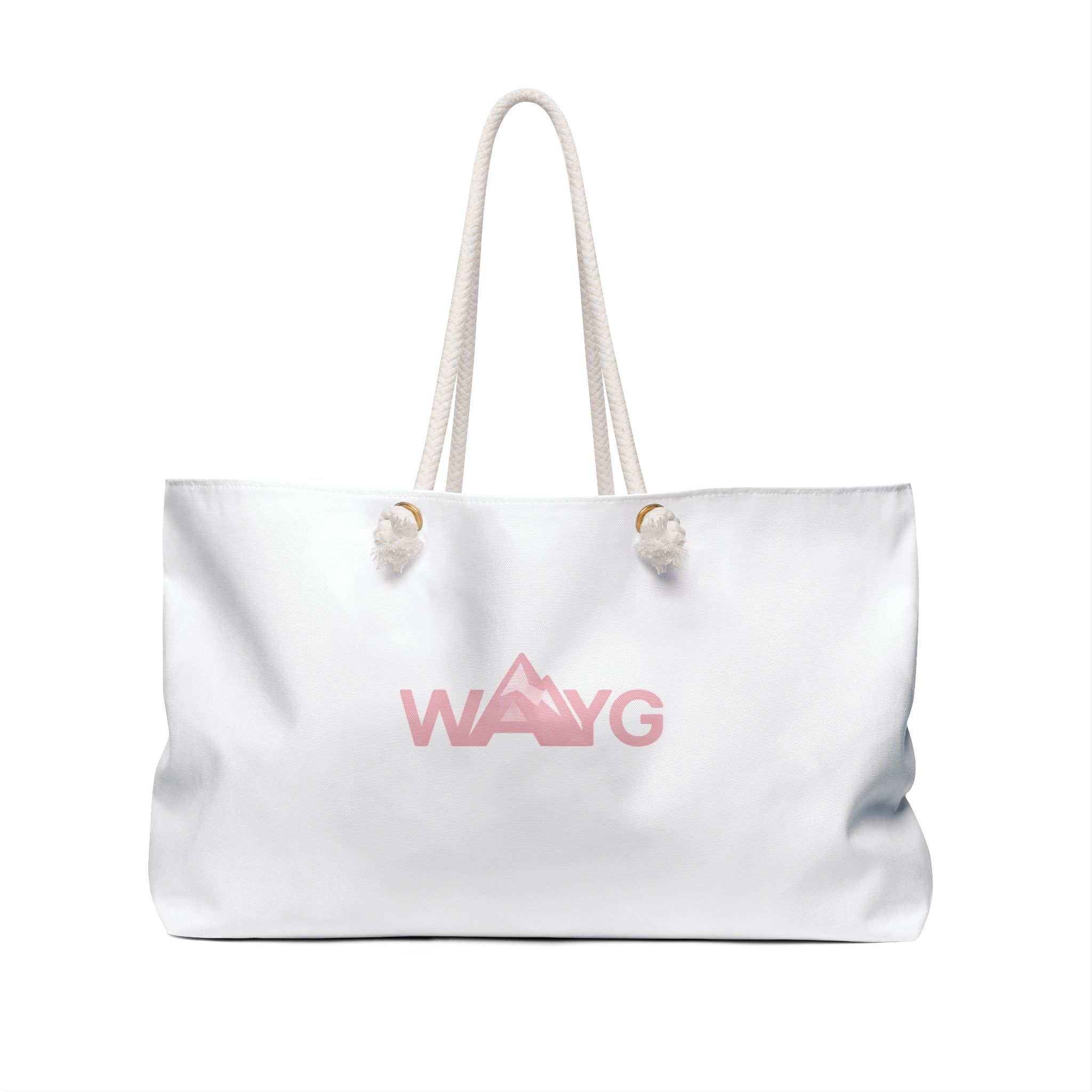 Weekender Bag - Soft Pink WAVY Logo Travel Tote