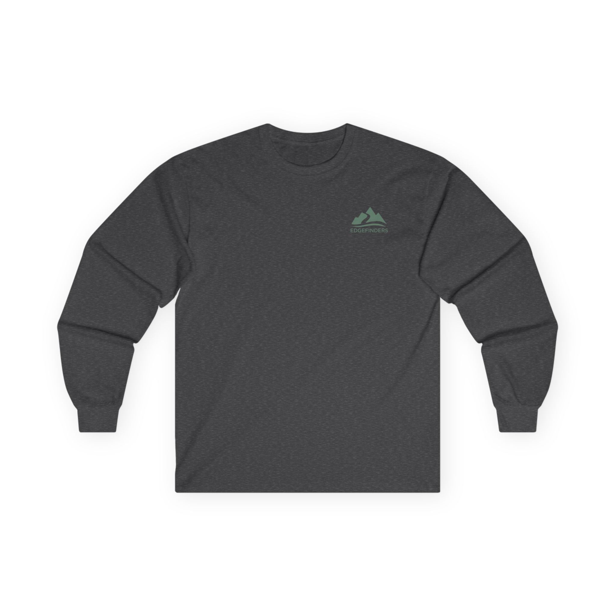 EDGEFINDERS Adventure Mountains Long Sleeve Tee — Minimalist Outdoor Logo Shirt