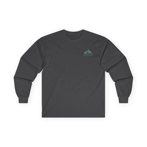 EDGEFINDERS Adventure Mountains Long Sleeve Tee — Minimalist Outdoor Logo Shirt