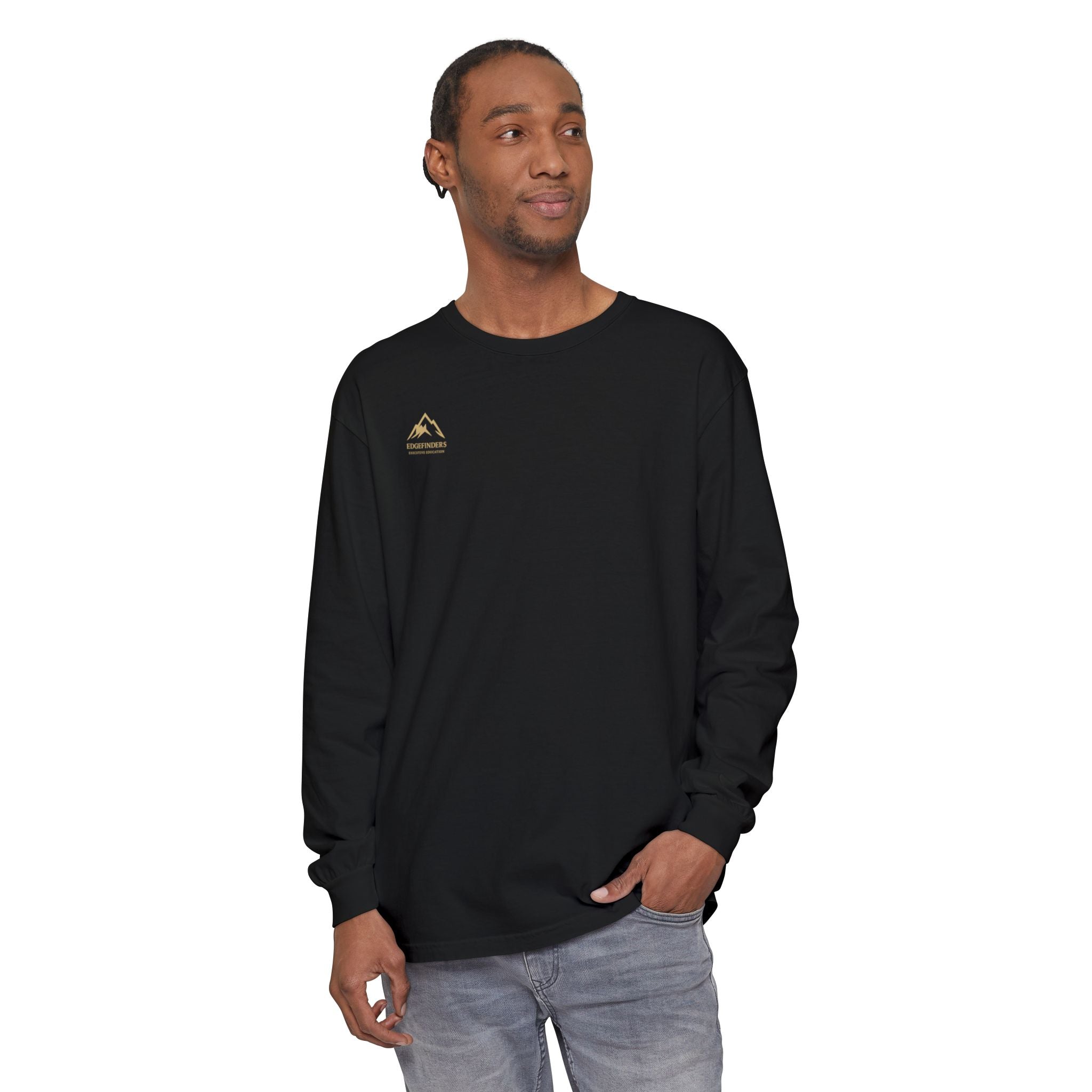 Garment-dyed Long Sleeve Tee - Casual Comfort, Unisex Style, Perfect Gift for Friends or Family, Layering Essential, Eco-friendly Tee