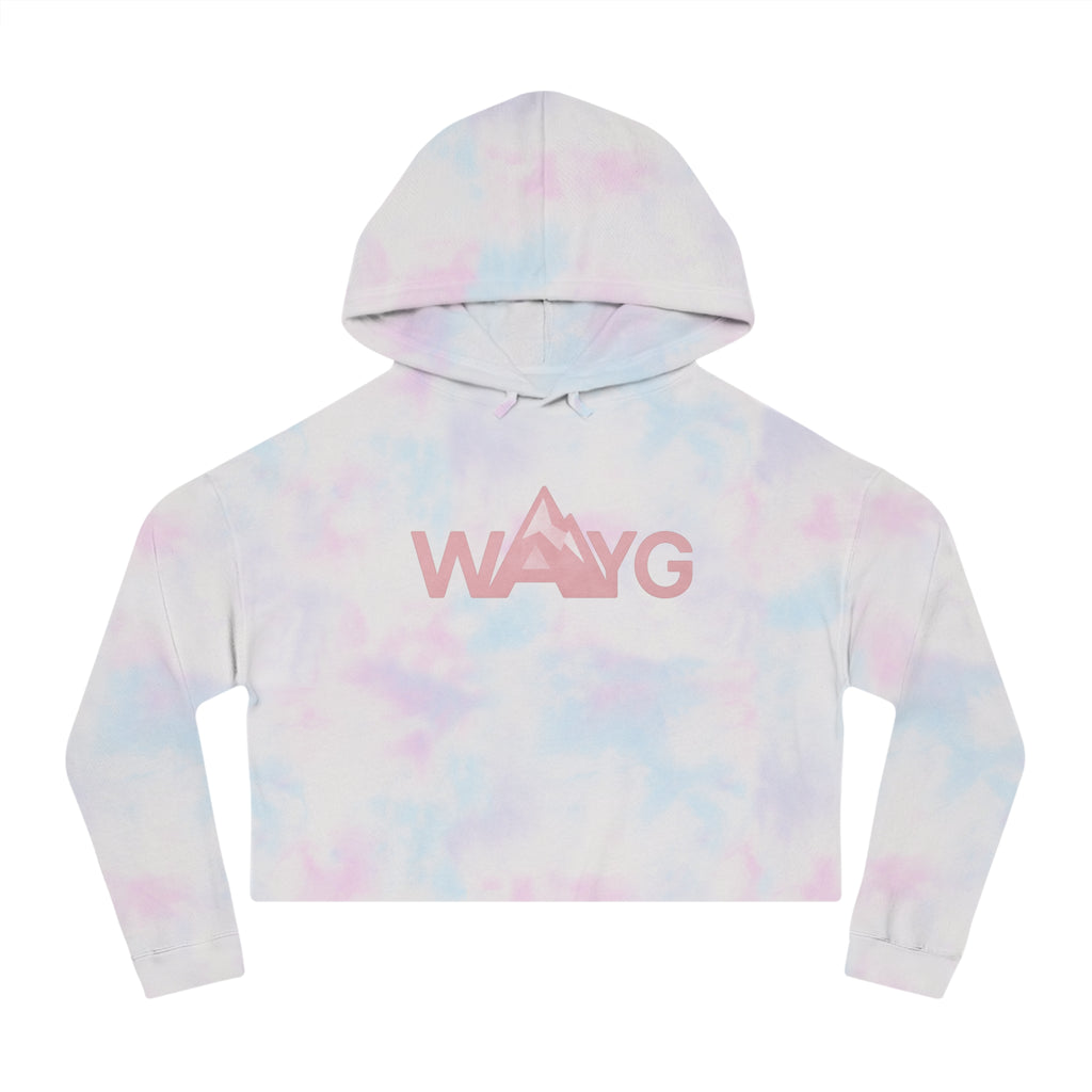 WAYG Collection- Tie-Die- Pastel- Women’s Cropped Hooded Sweatshirt