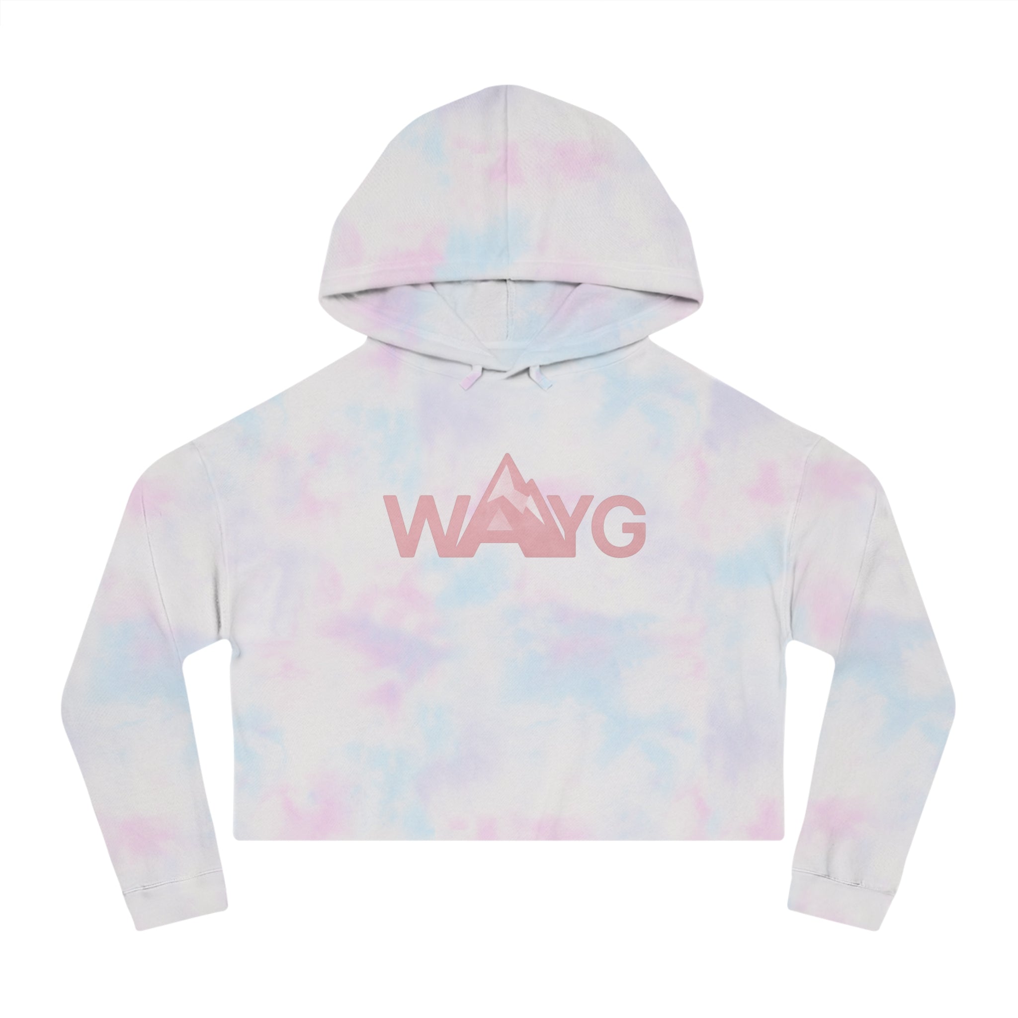 WAYG Collection- Tie-Die- Pastel- Women’s Cropped Hooded Sweatshirt