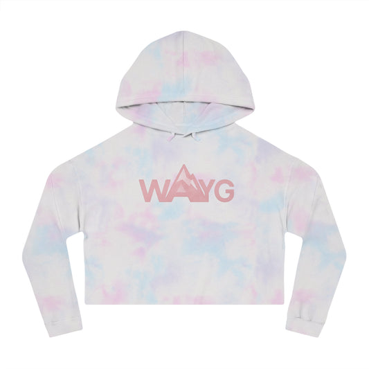 WAYG Collection- Tie-Die- Pastel- Women’s Cropped Hooded Sweatshirt