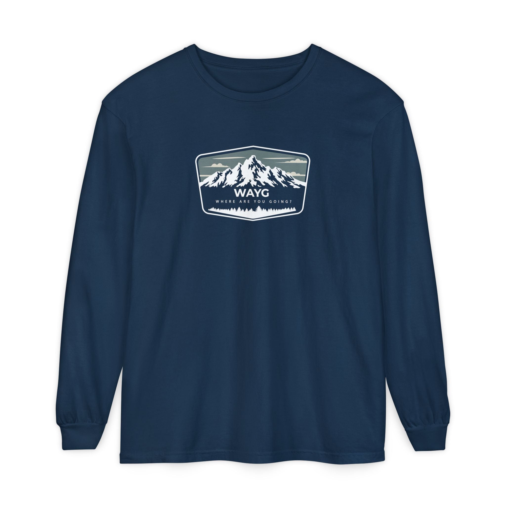 Mountain Adventure Long Sleeve T-Shirt - Cozy Outdoor Tee for Hiking, Camping, Travel, Gift for Outdoorsy Friends, Unisex Casual Wear