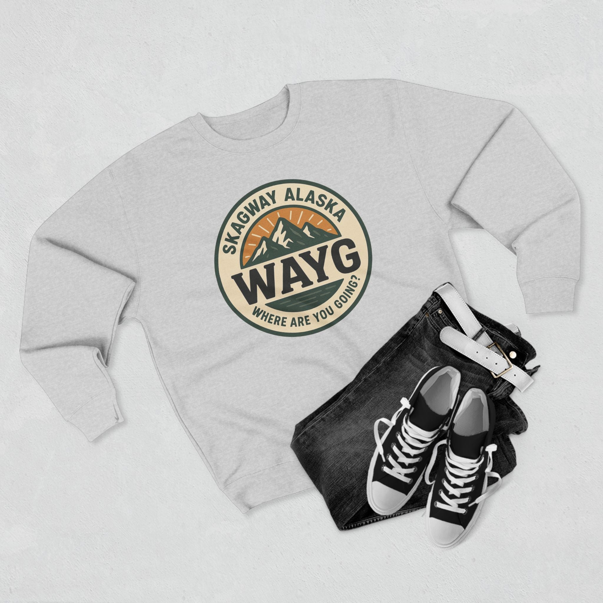 WAYG- Collection- Skagway Alaska-Unisex Crewneck Sweatshirt-