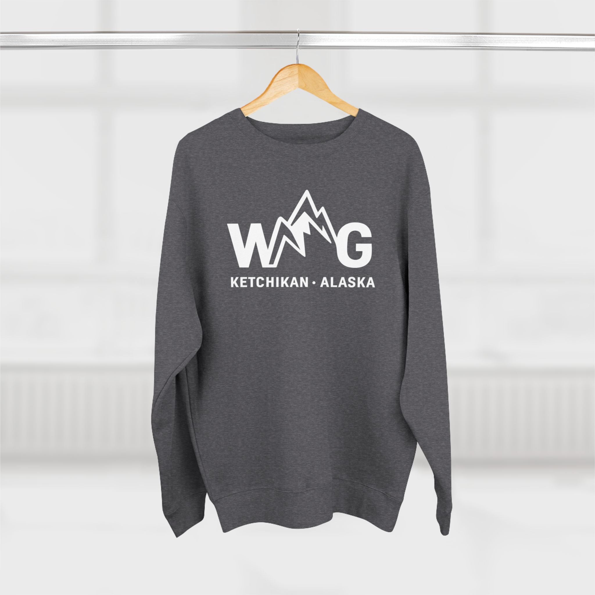 WAYG- Collection- Ketchikan Alaska-Unisex Crewneck Sweatshirt- Salmon