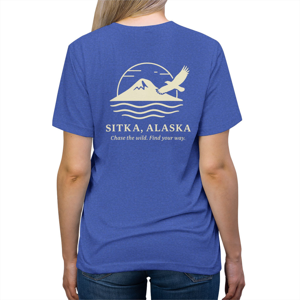 WAYG Collection- Drop- Sitka Alaska- Tri blend Tee -Nature Lover's Shirt
