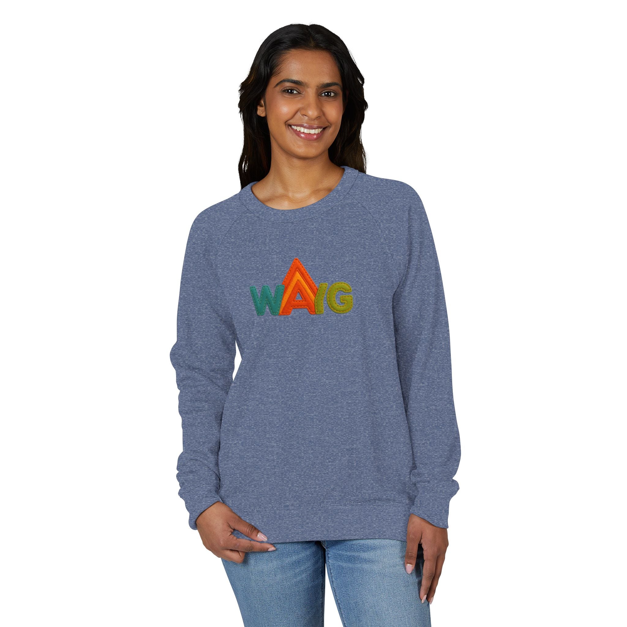 Unisex French Terry Raglan Crewneck Sweatshirt, Cozy Casual Wear, Gift for Friends, Year-Round Comfort, Unique Graphics