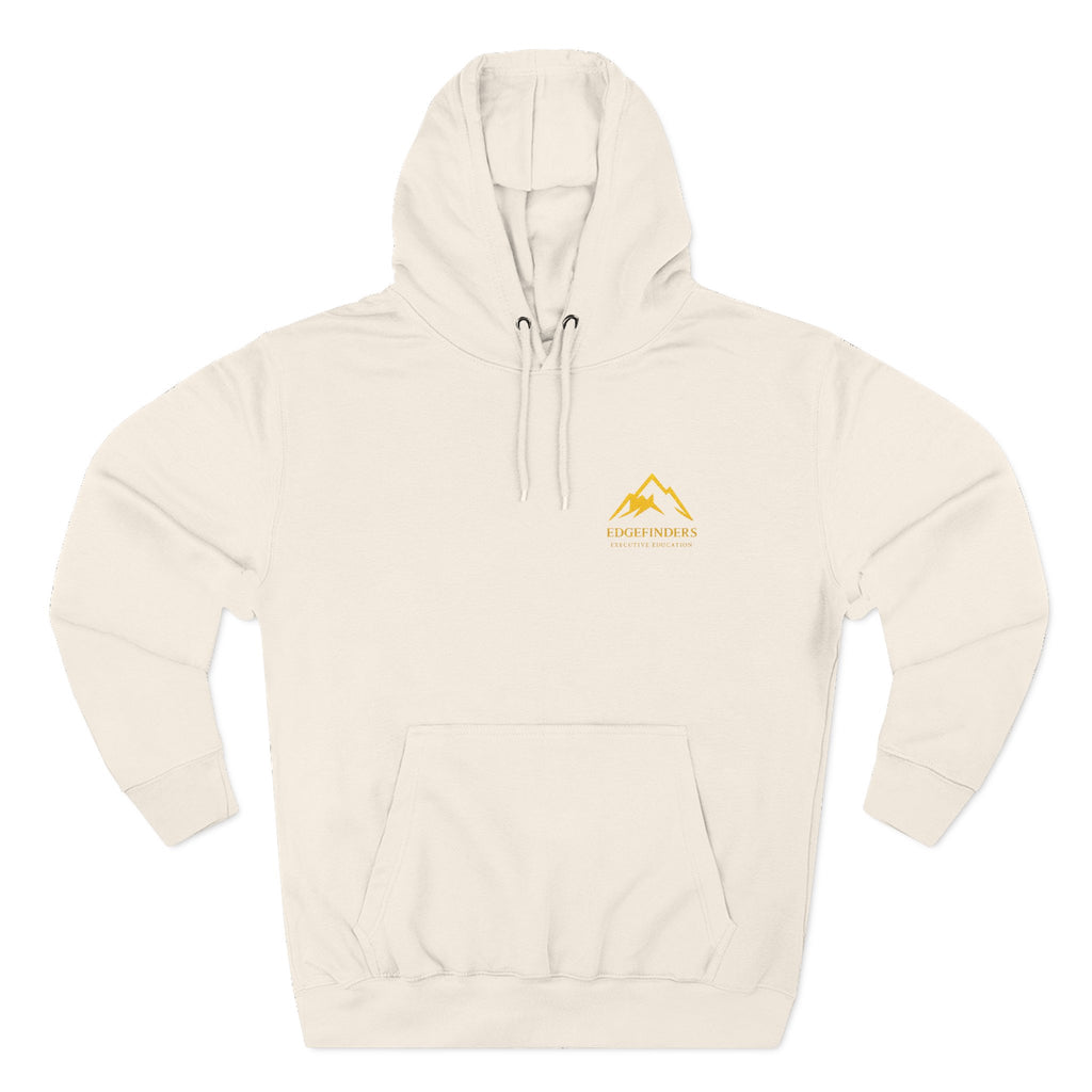 Mountain Trail Hoodie — Small Gold 'Trailblazers' Logo Fleece Pullover