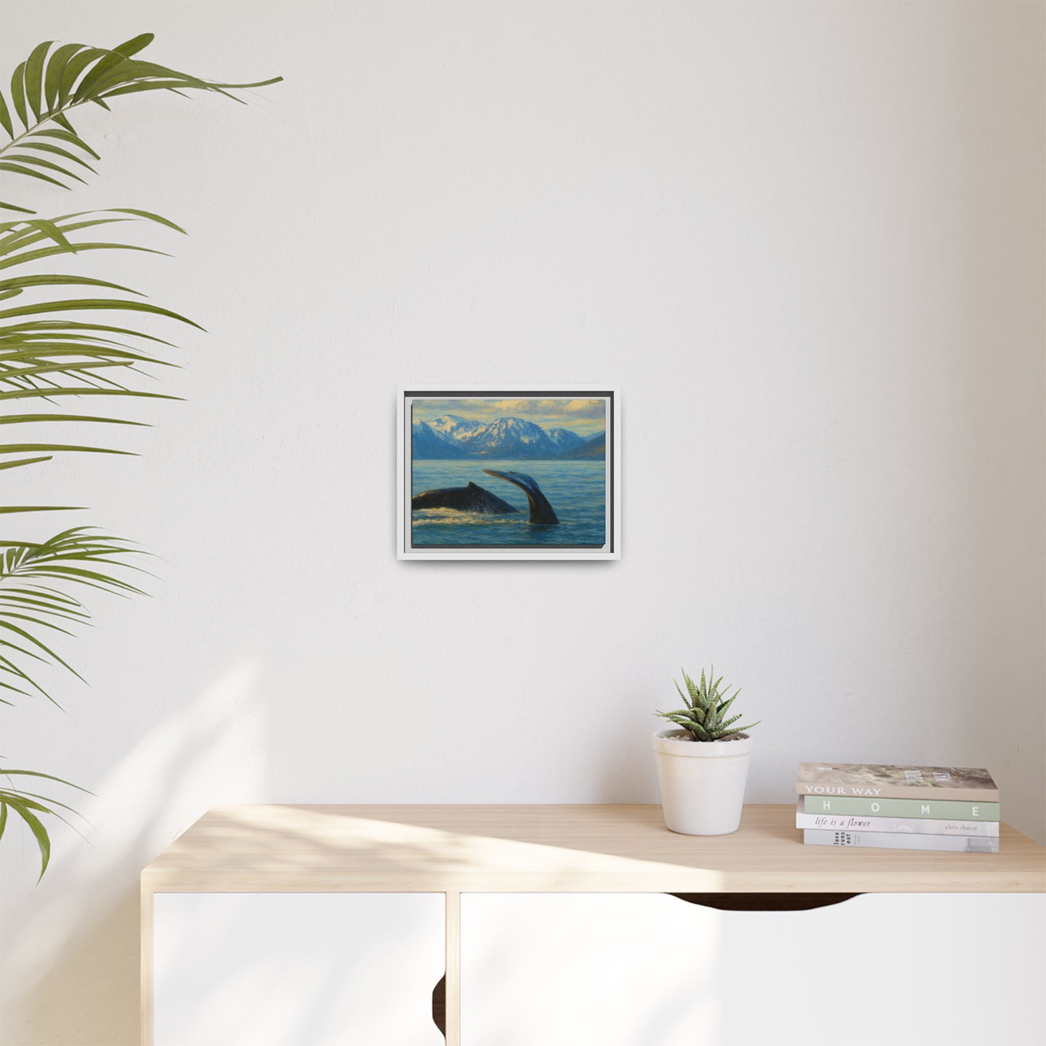 WAYG Collection- Sitka Alaska- Whale Artwork Framed Canvas