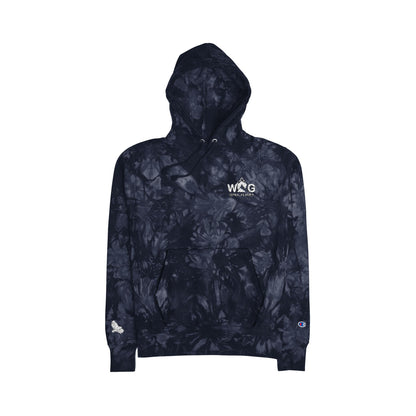 WAYG Collection- Sitka Alaska- Unisex Tie-Dye Champion Hoodie, Embroidered Hoodie