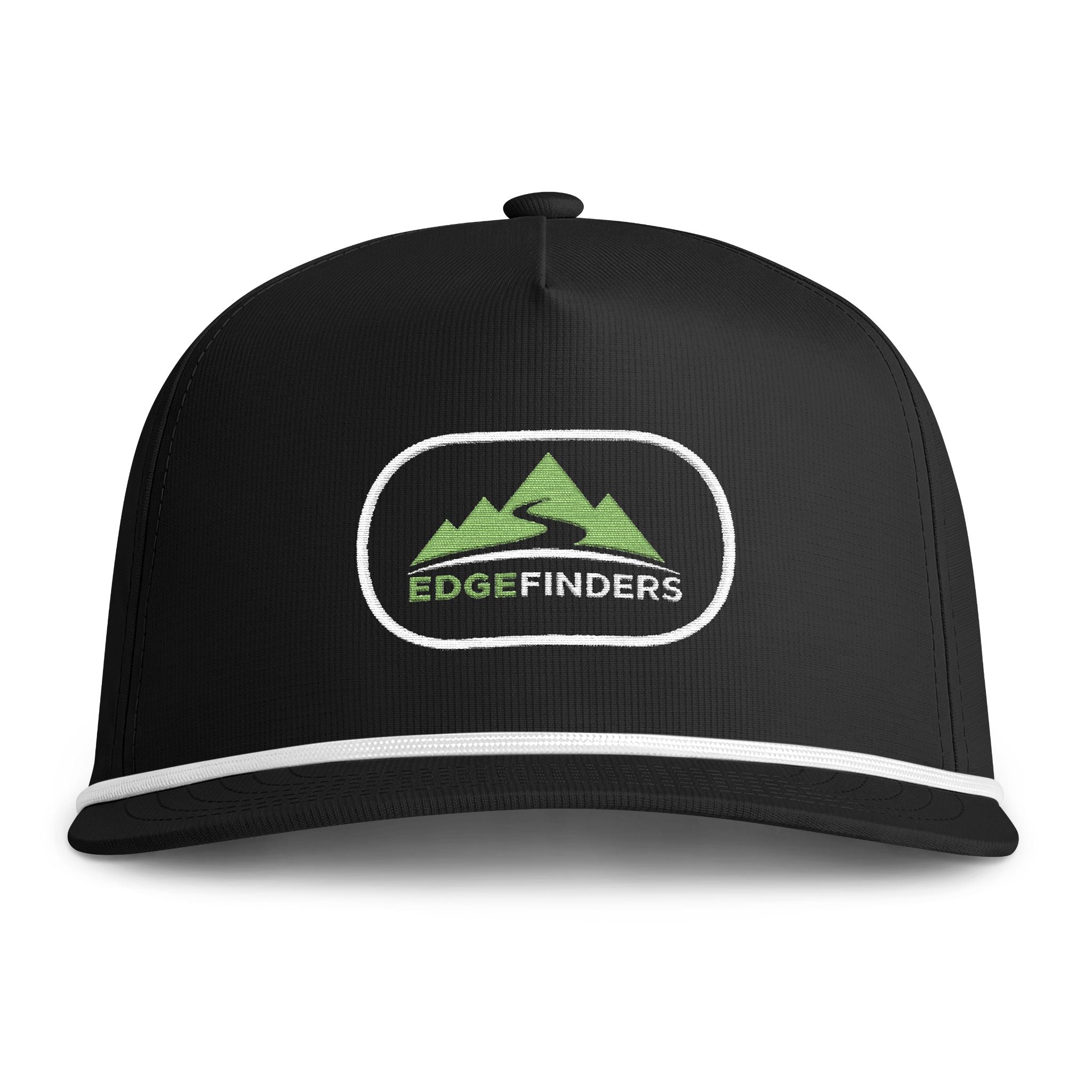 Edgefinders Rope Cap — Embroidered Mountain Patch Hat