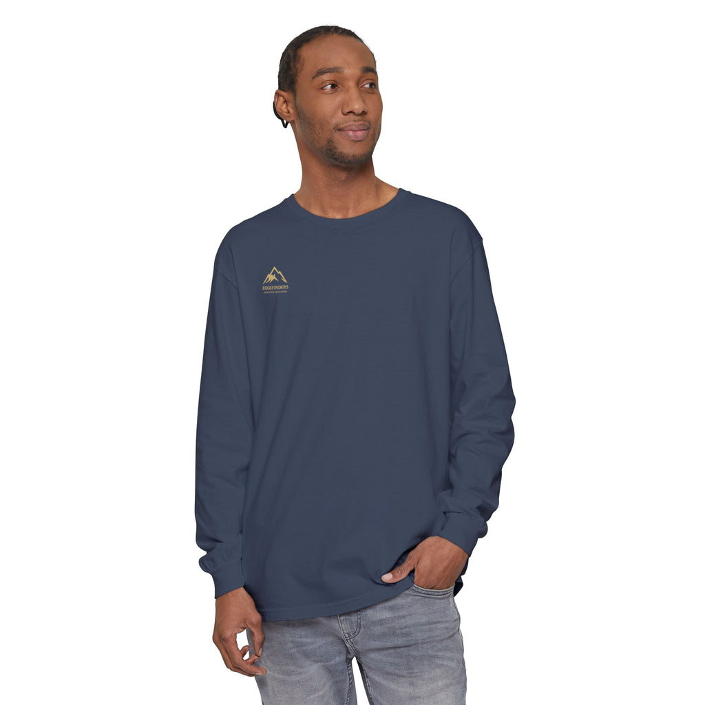 Garment-dyed Long Sleeve Tee - Casual Comfort, Unisex Style, Perfect Gift for Friends or Family, Layering Essential, Eco-friendly Tee