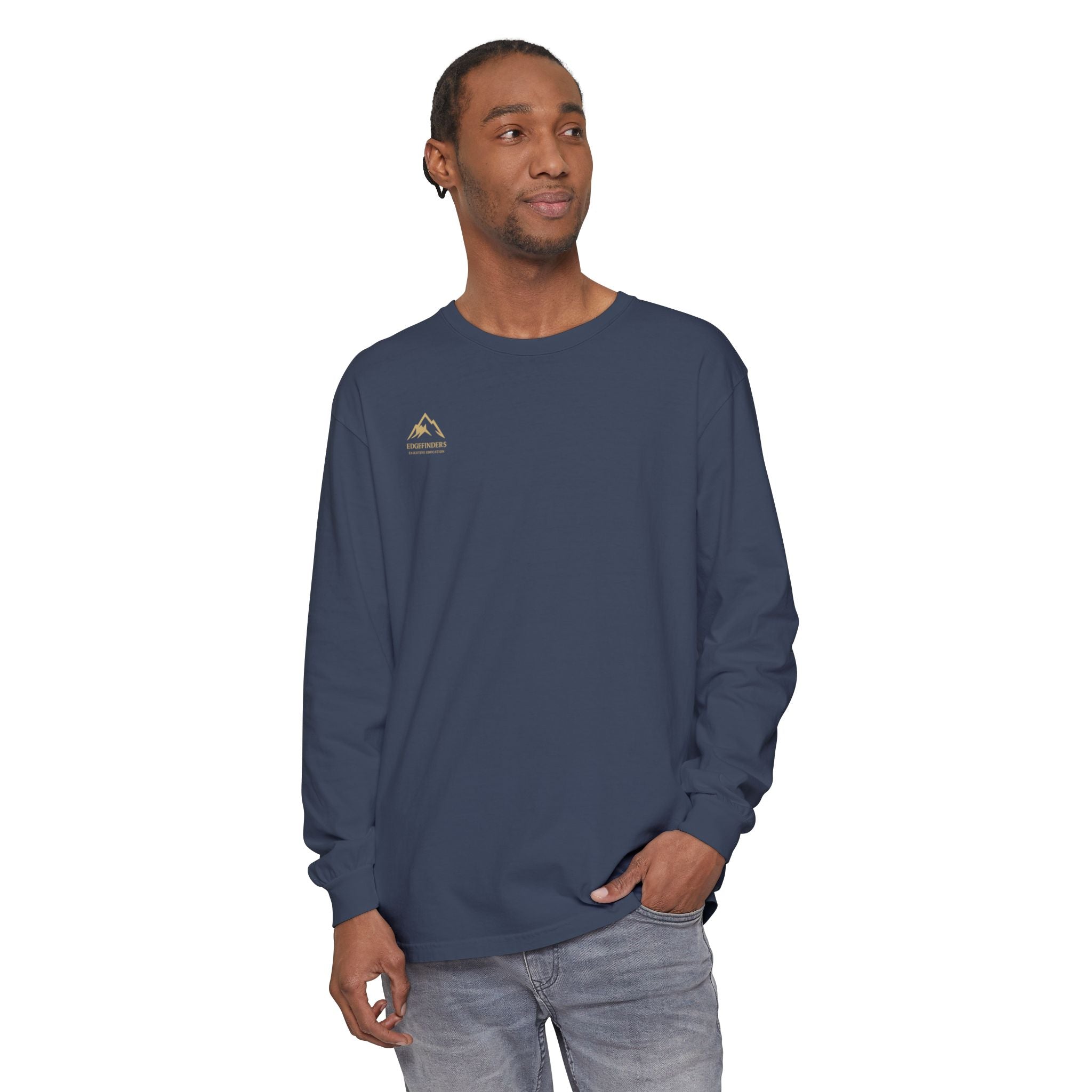 Garment-dyed Long Sleeve Tee - Casual Comfort, Unisex Style, Perfect Gift for Friends or Family, Layering Essential, Eco-friendly Tee
