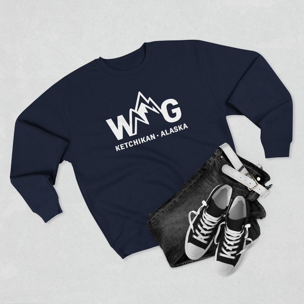 WAYG- Collection- Ketchikan Alaska-Unisex Crewneck Sweatshirt- Salmon