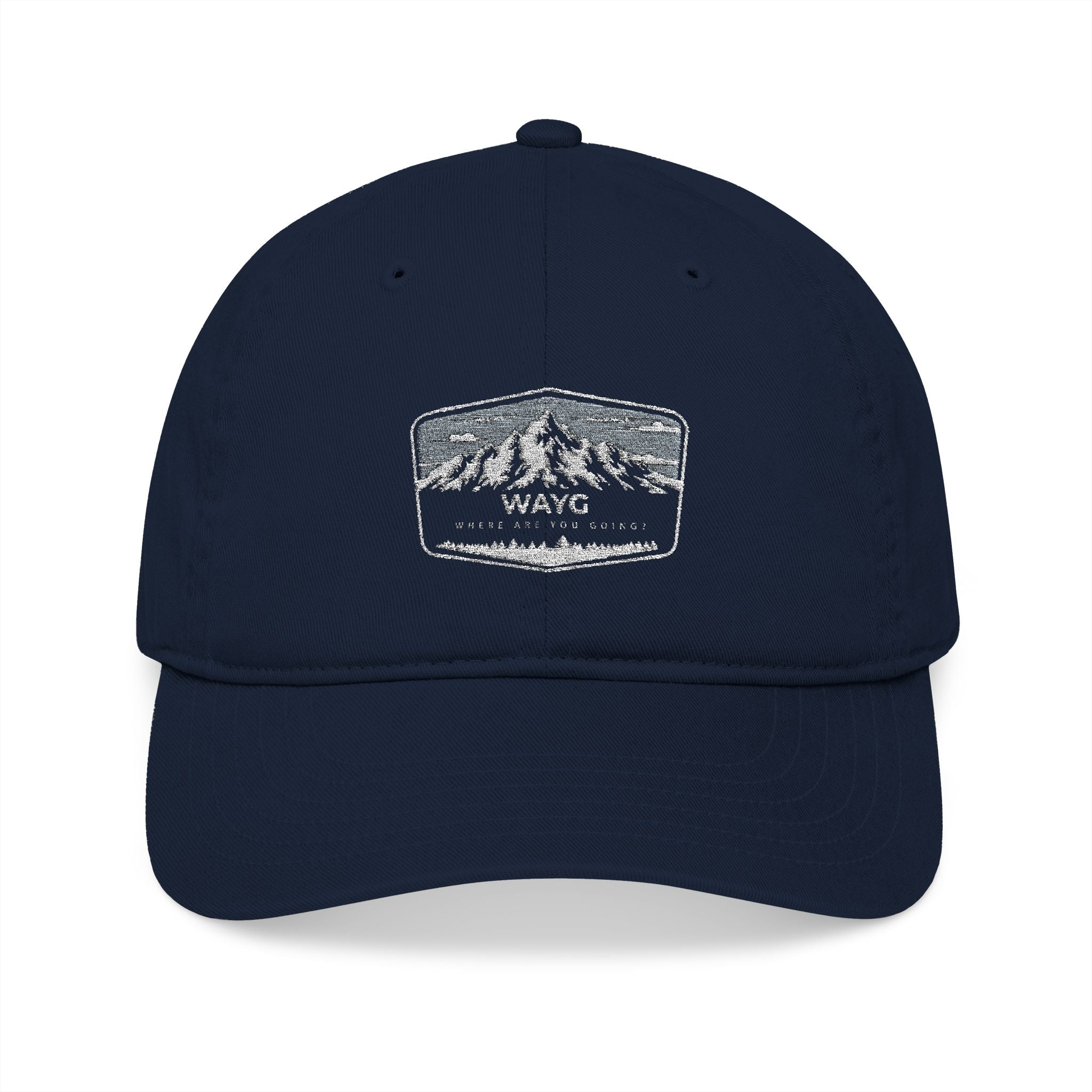 Organic Embroidered Baseball Cap - Eco-Friendly Hat for Outdoor Adventures, Casual Wear, Gifts, Hiking, Festivals