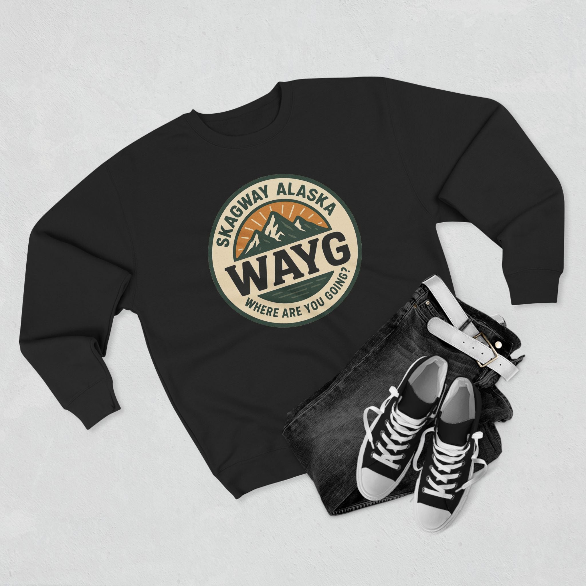 WAYG- Collection- Skagway Alaska-Unisex Crewneck Sweatshirt-
