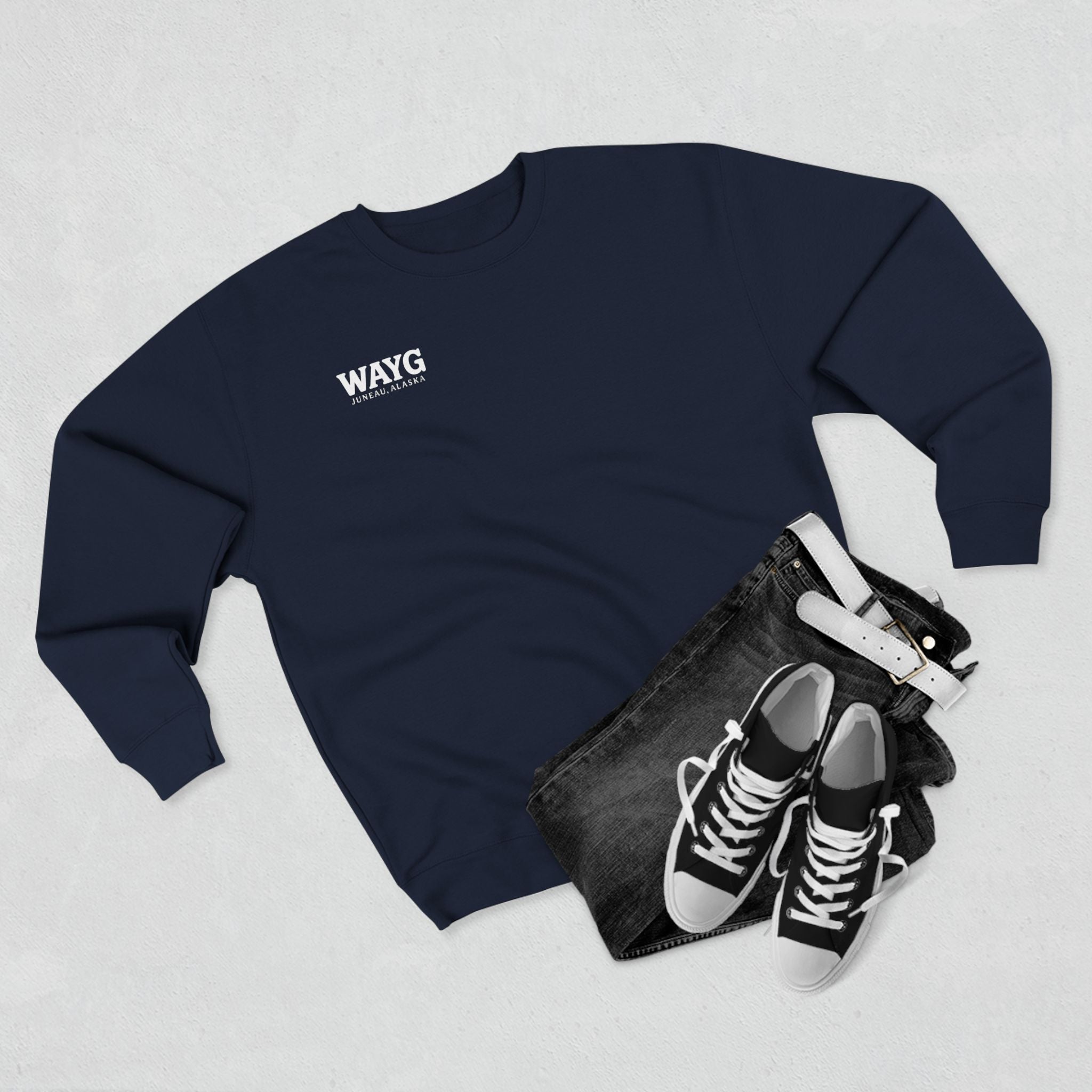 WAYG- Collection- Juneau Alaska-Unisex Crewneck Sweatshirt- Whale Watching