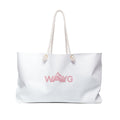 Weekender Bag - Soft Pink WAVY Logo Travel Tote